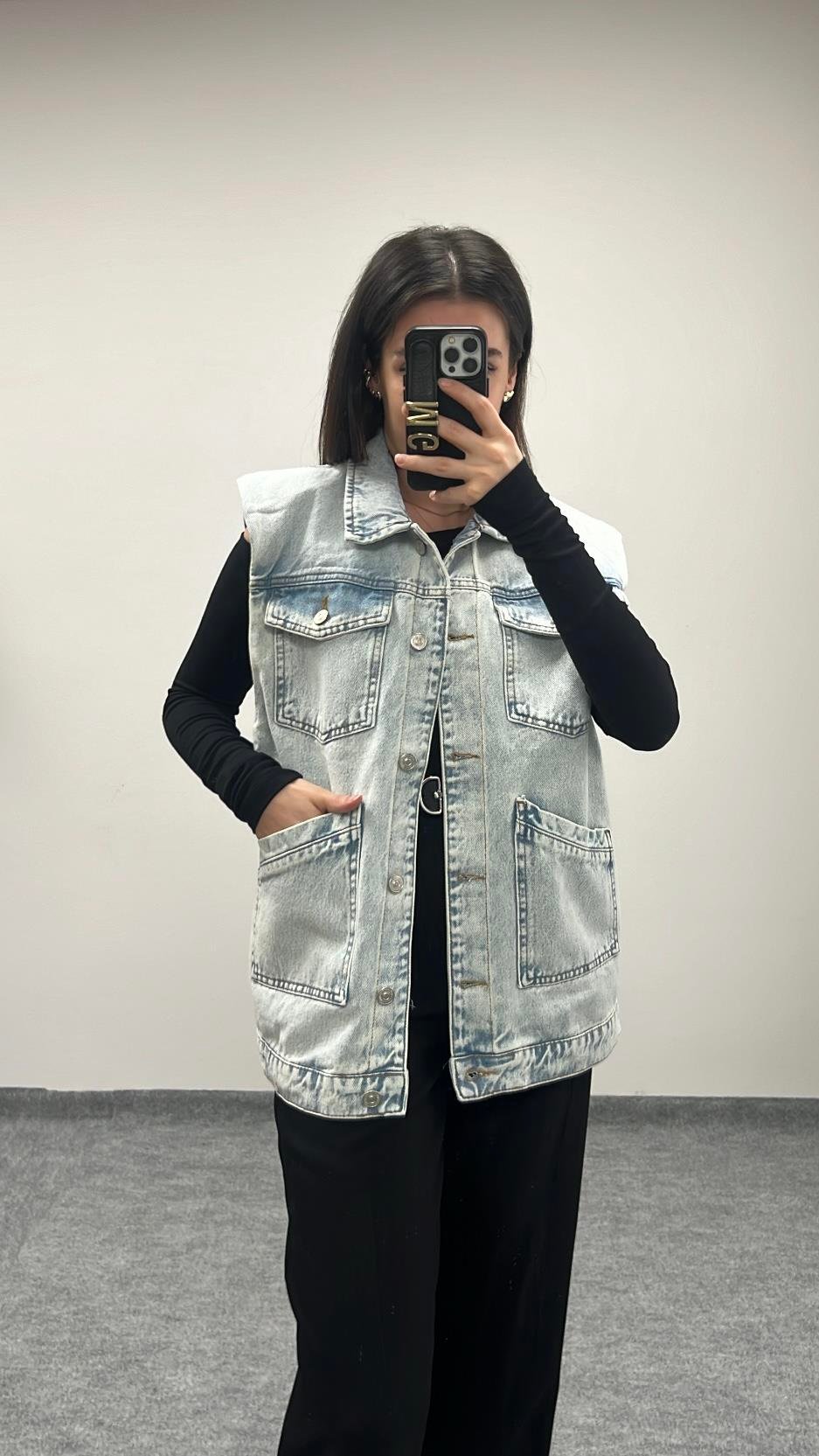 MARKA VATKALI DENİM YELEK