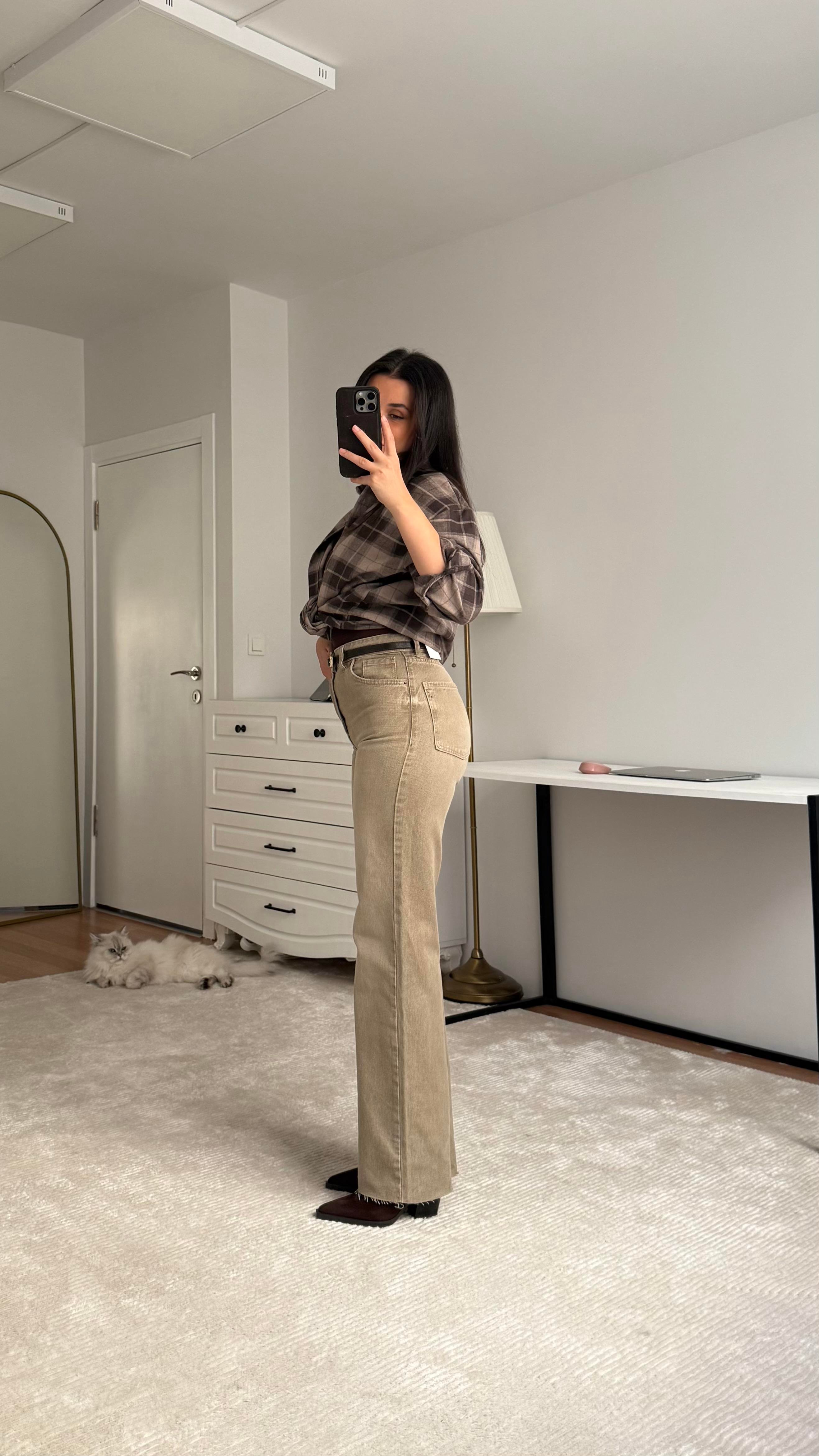 Marka Vizon Yıkamalı Straight Jen