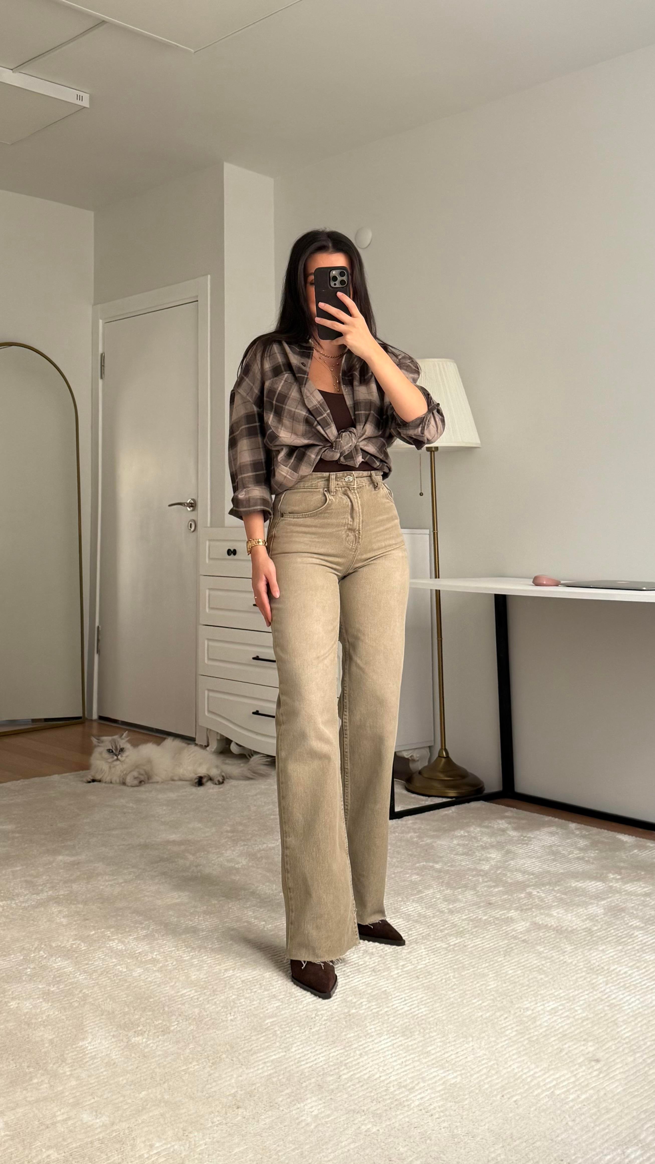 Marka Vizon Yıkamalı Straight Jen