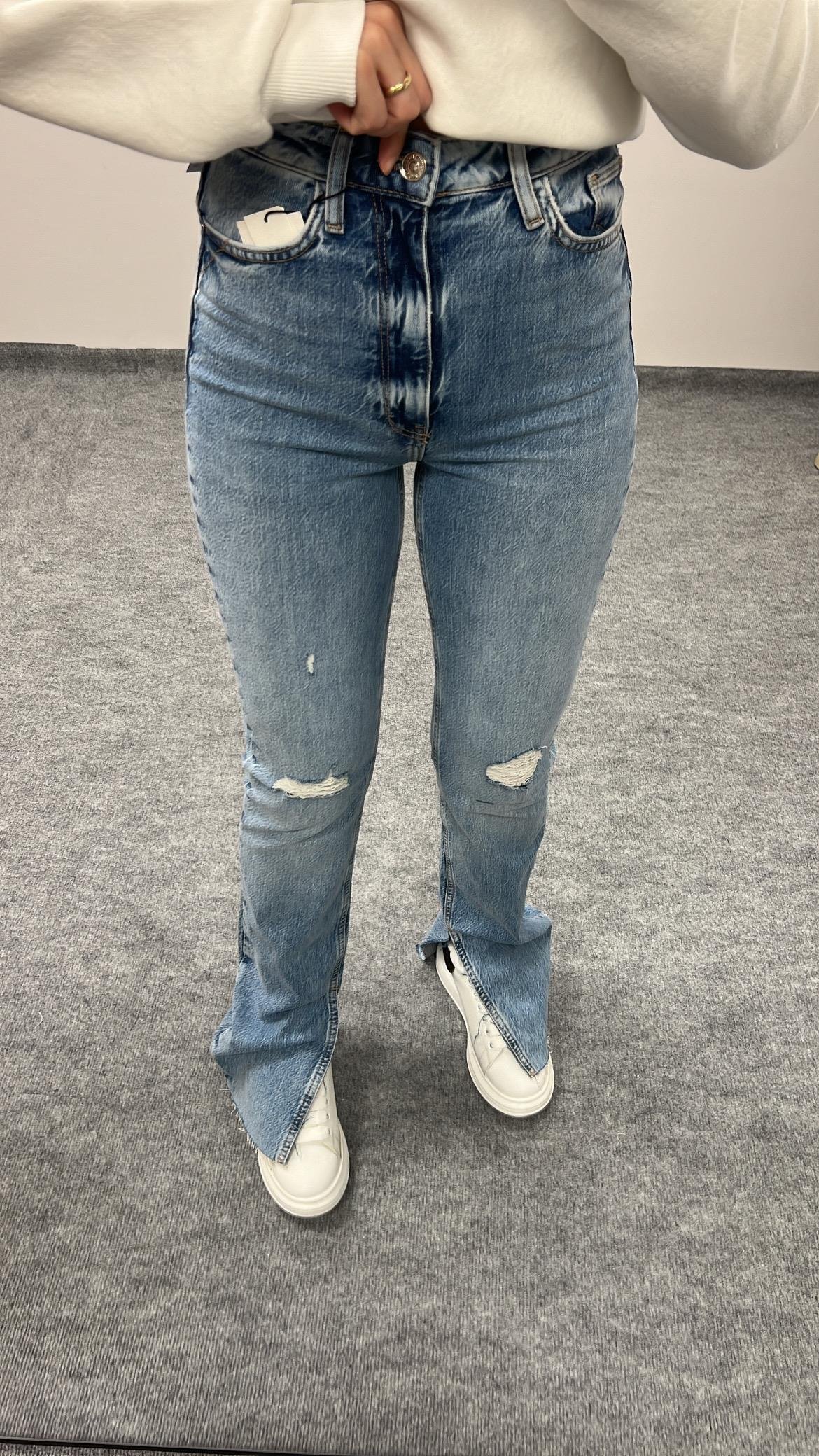 MARKA YIRTIK DETAY FLARE JEAN