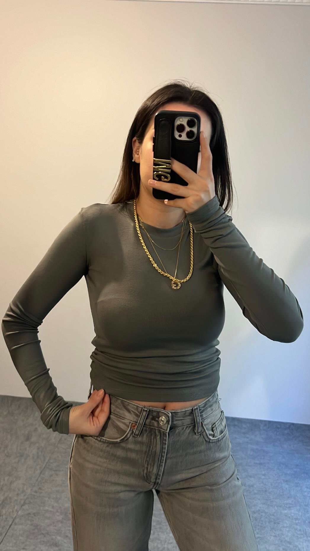 MARKA2 HAKİ BASIC UZUN KOLLU BADİ