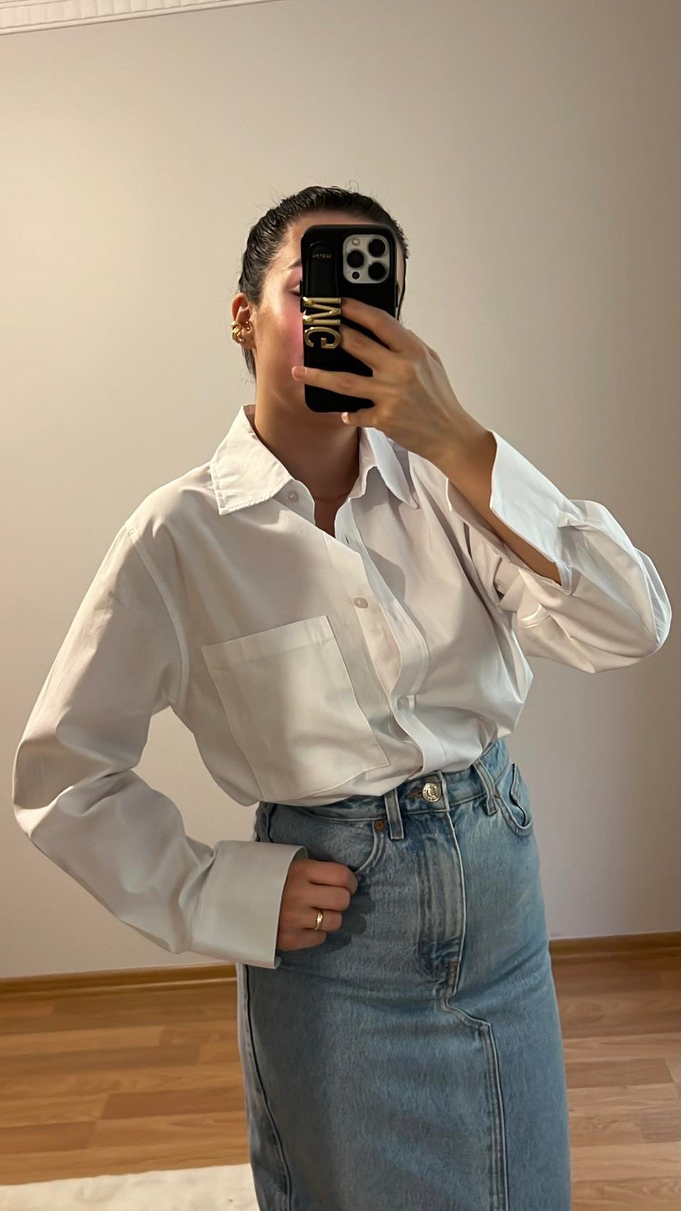 MD BEYAZ POPLİN GÖMLEK