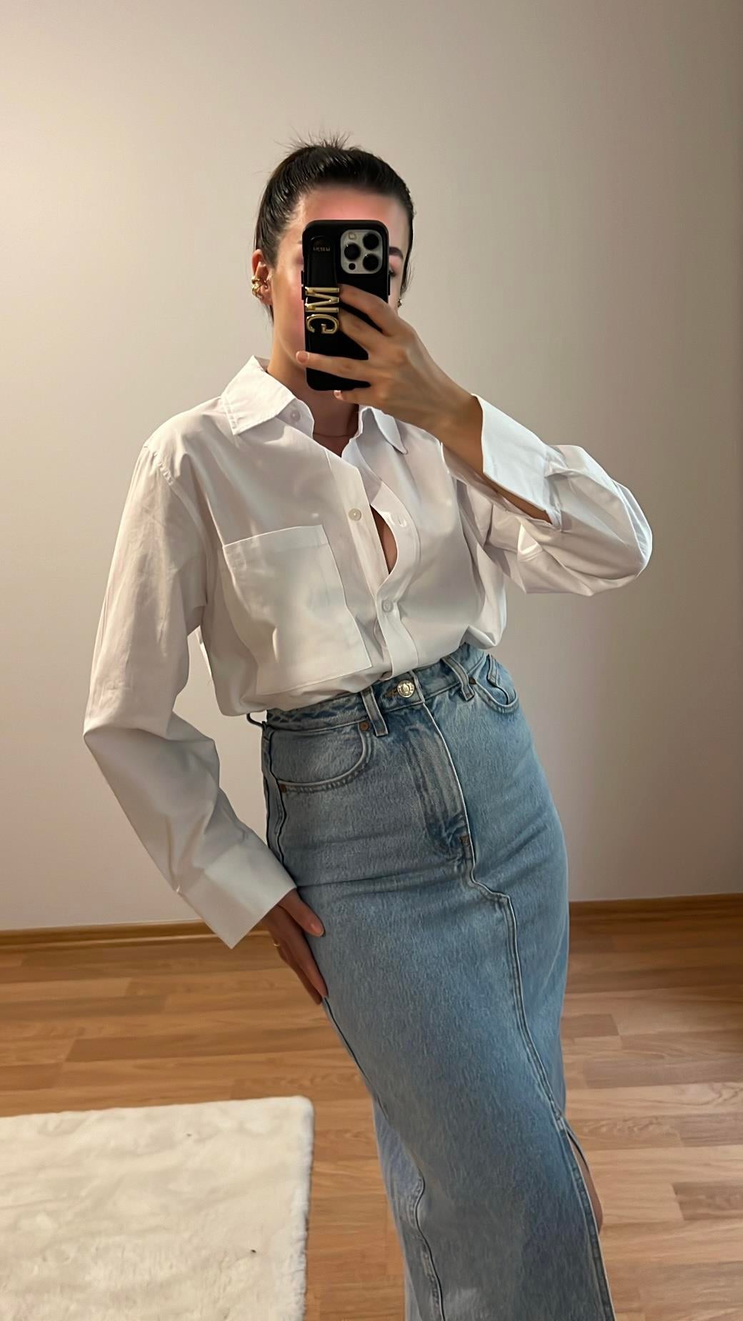 MD BEYAZ POPLİN GÖMLEK