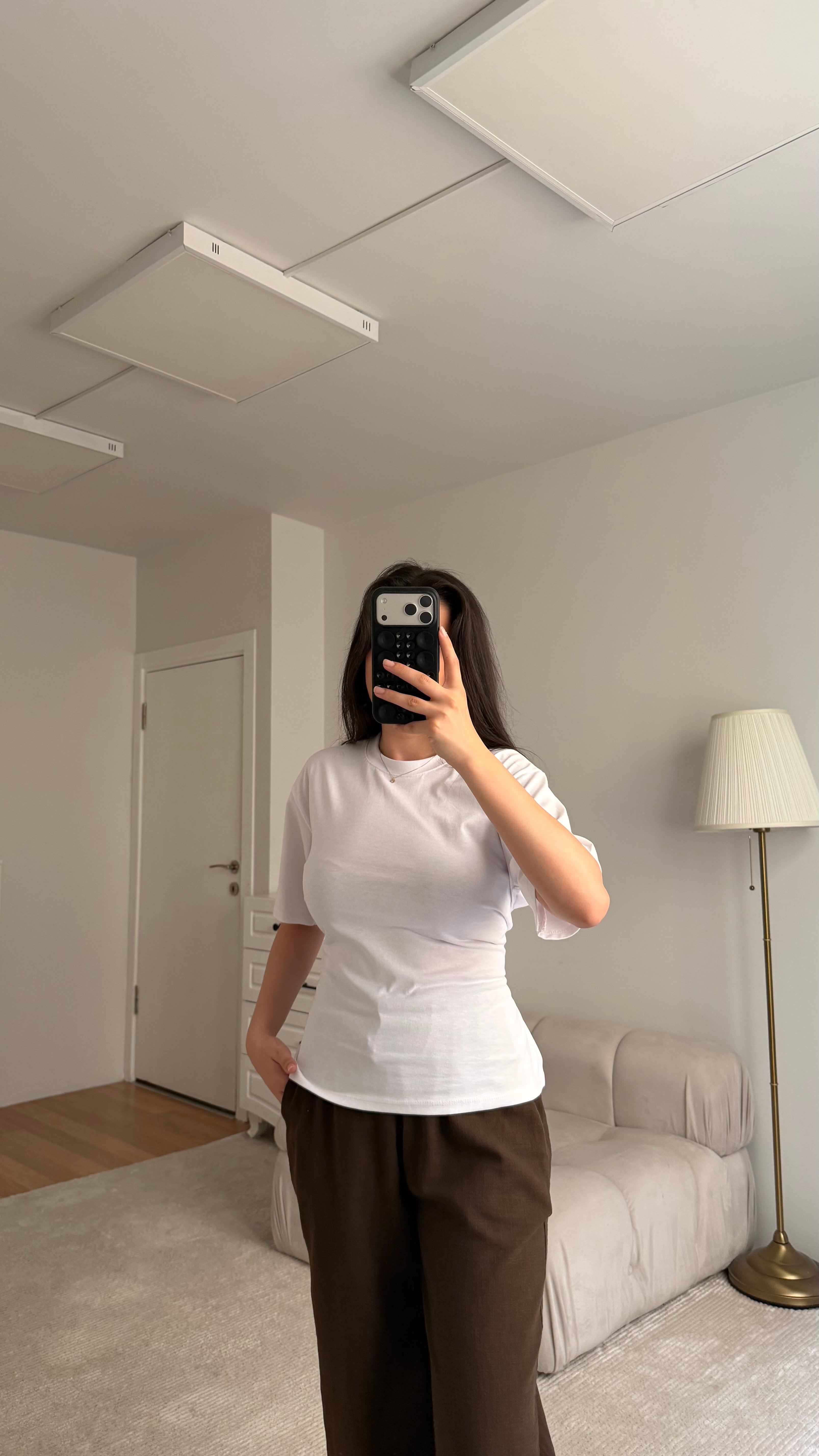 Mis Beyaz Bisiklet Yaka Sırt Bağlamalı Bluz