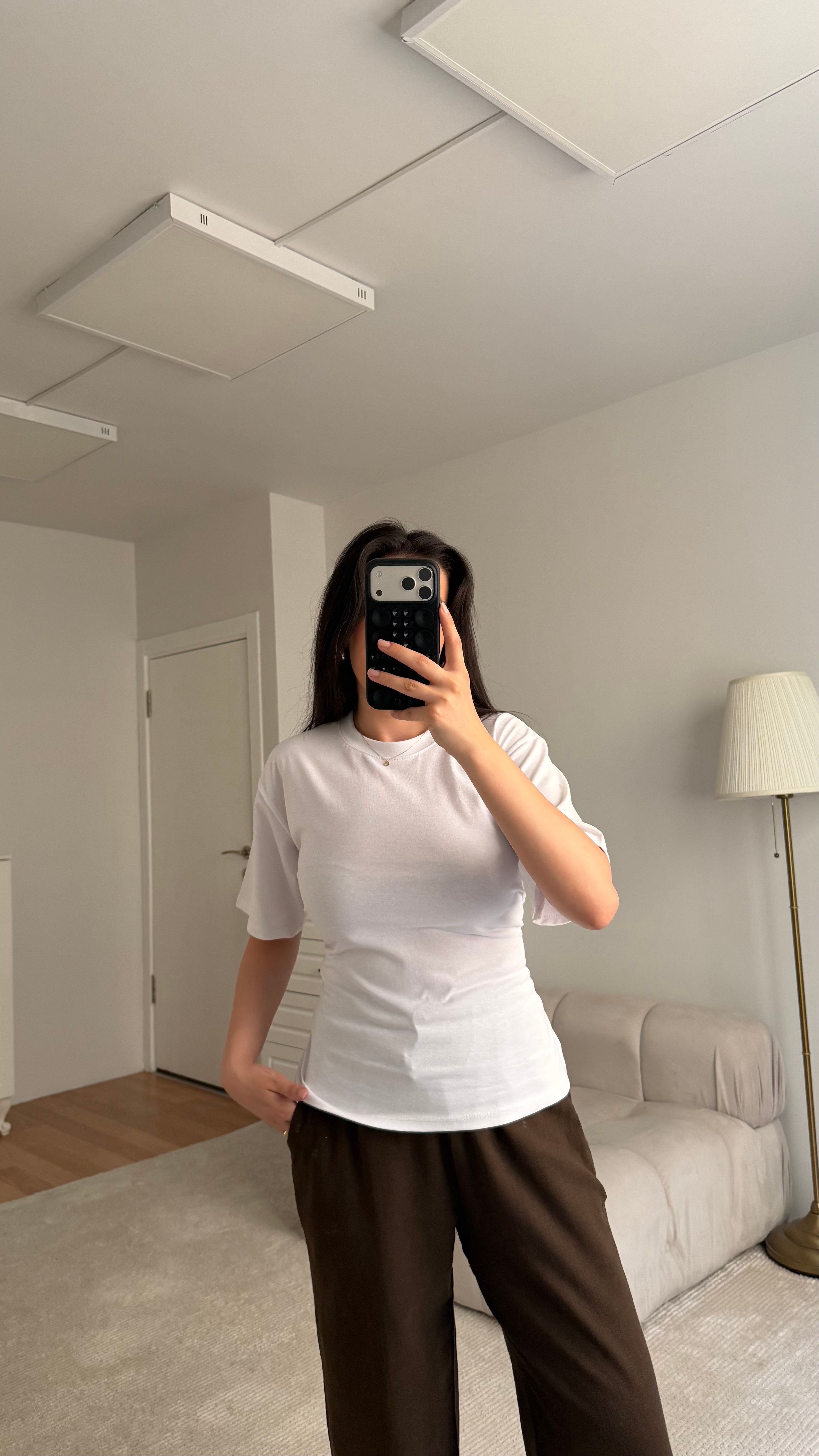 Mis Beyaz Bisiklet Yaka Sırt Bağlamalı Bluz