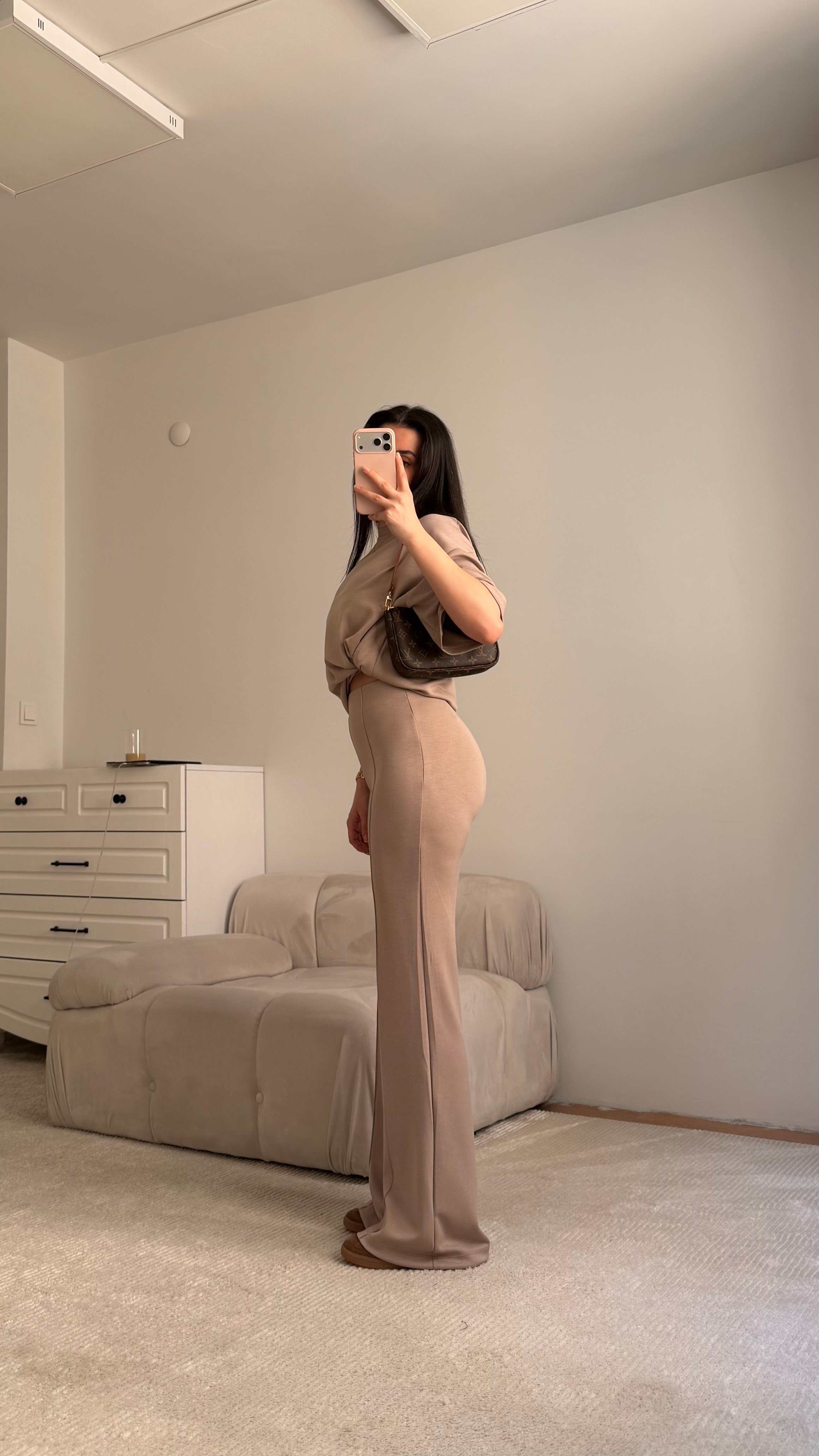 Mng Bej Oversize İkili Takım