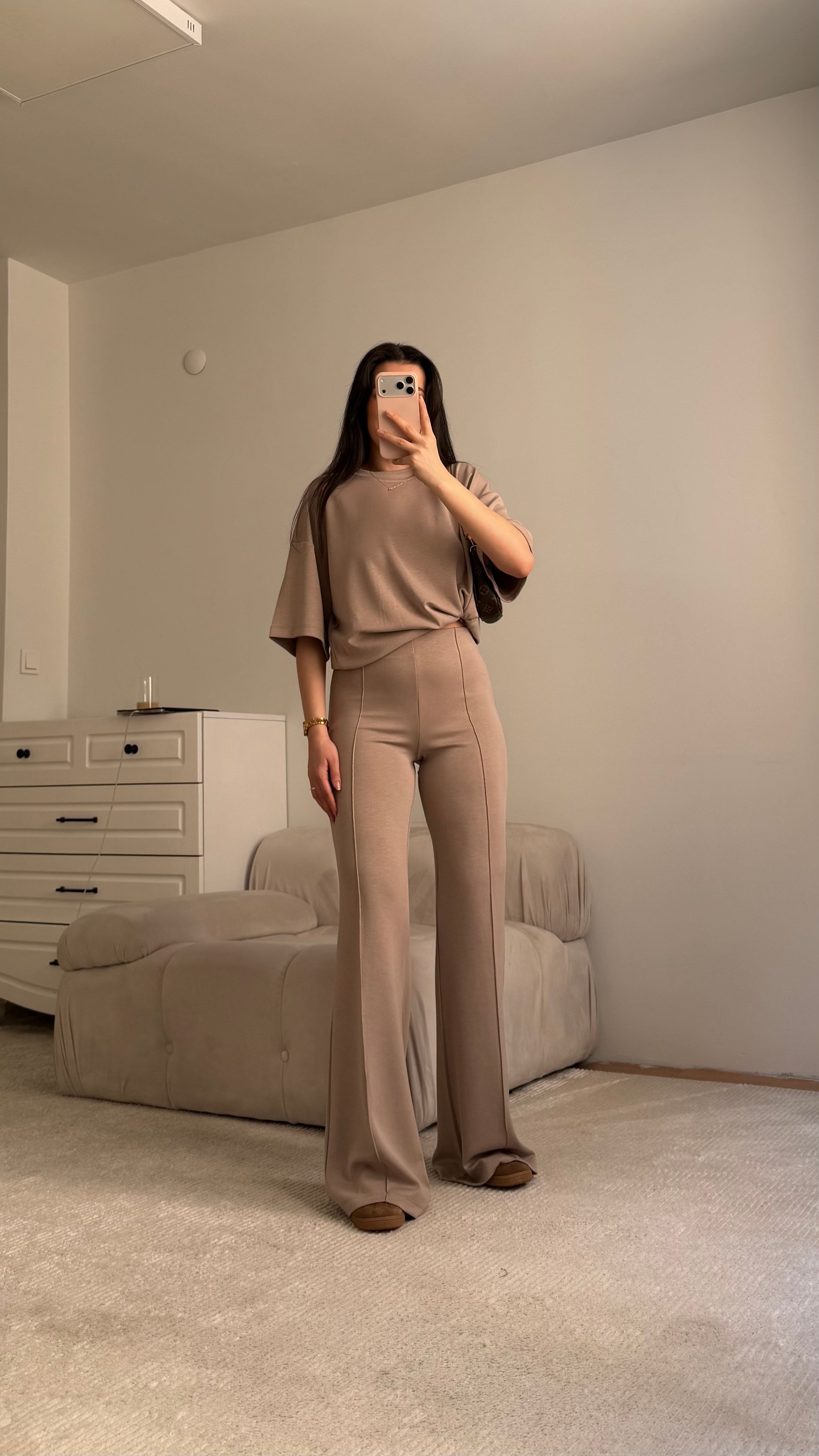 Mng Bej Oversize İkili Takım