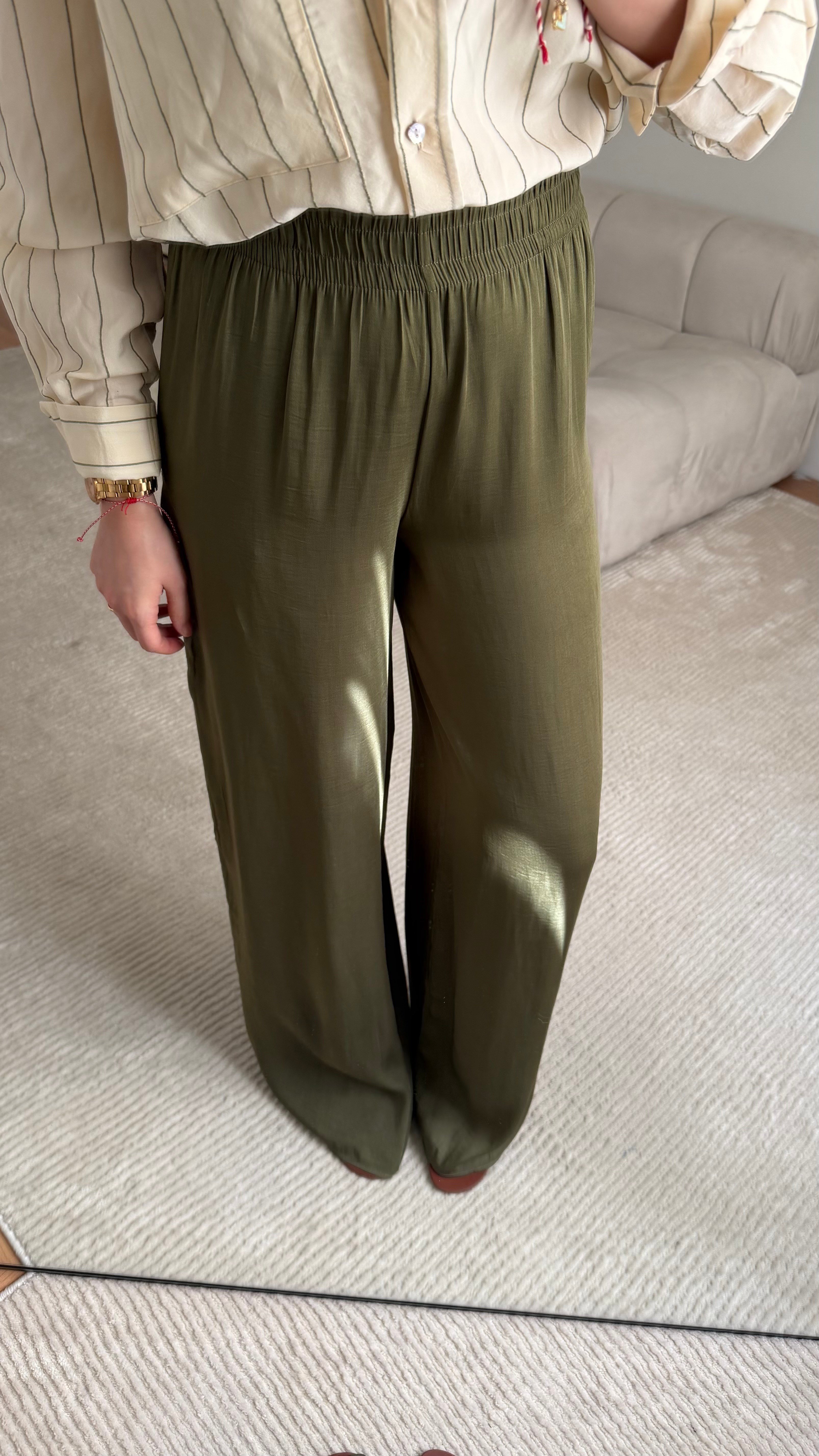 Mng Haki Dökümlü Pantolon 