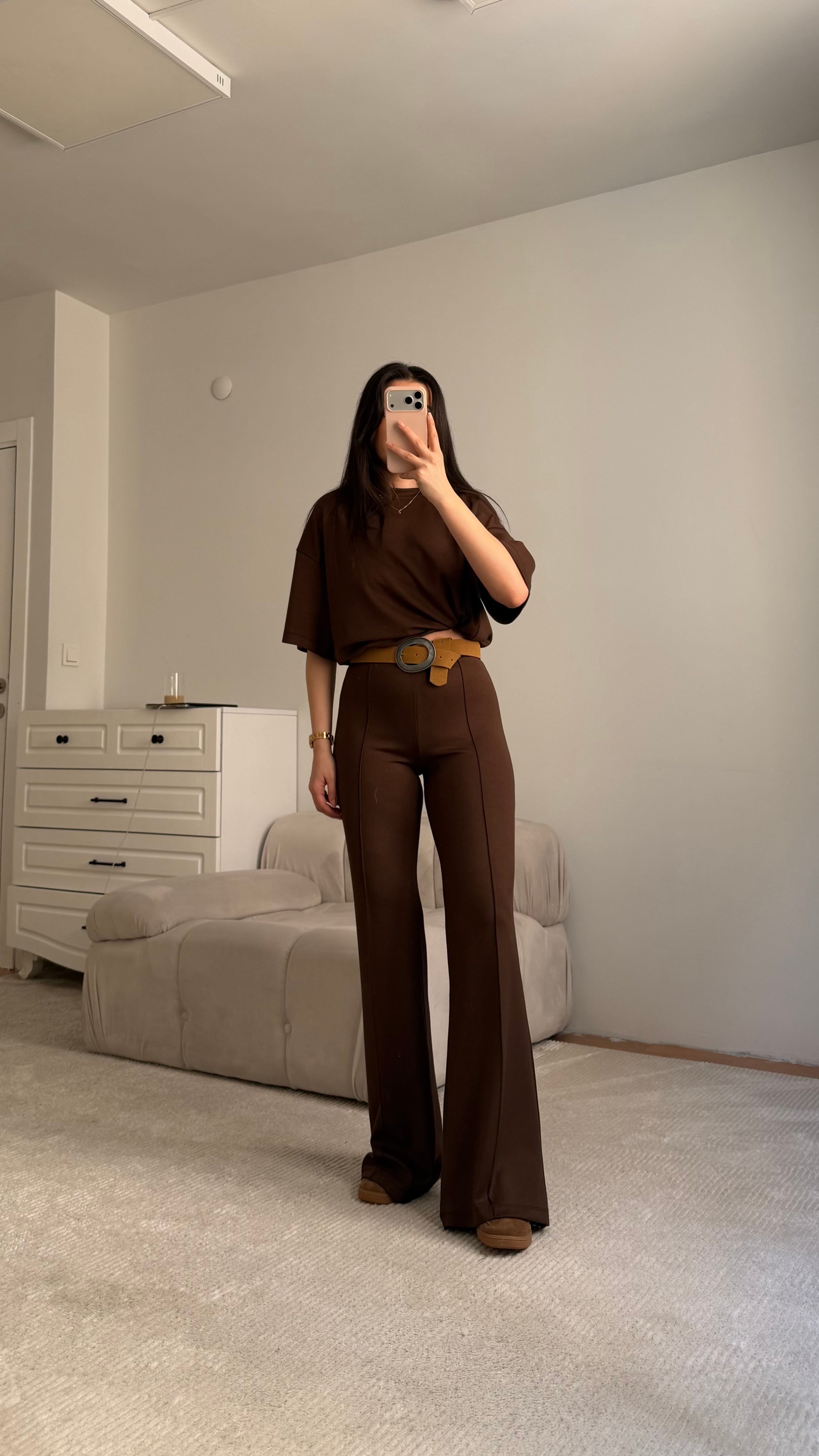 Mng Kahve Oversize İkili Takım