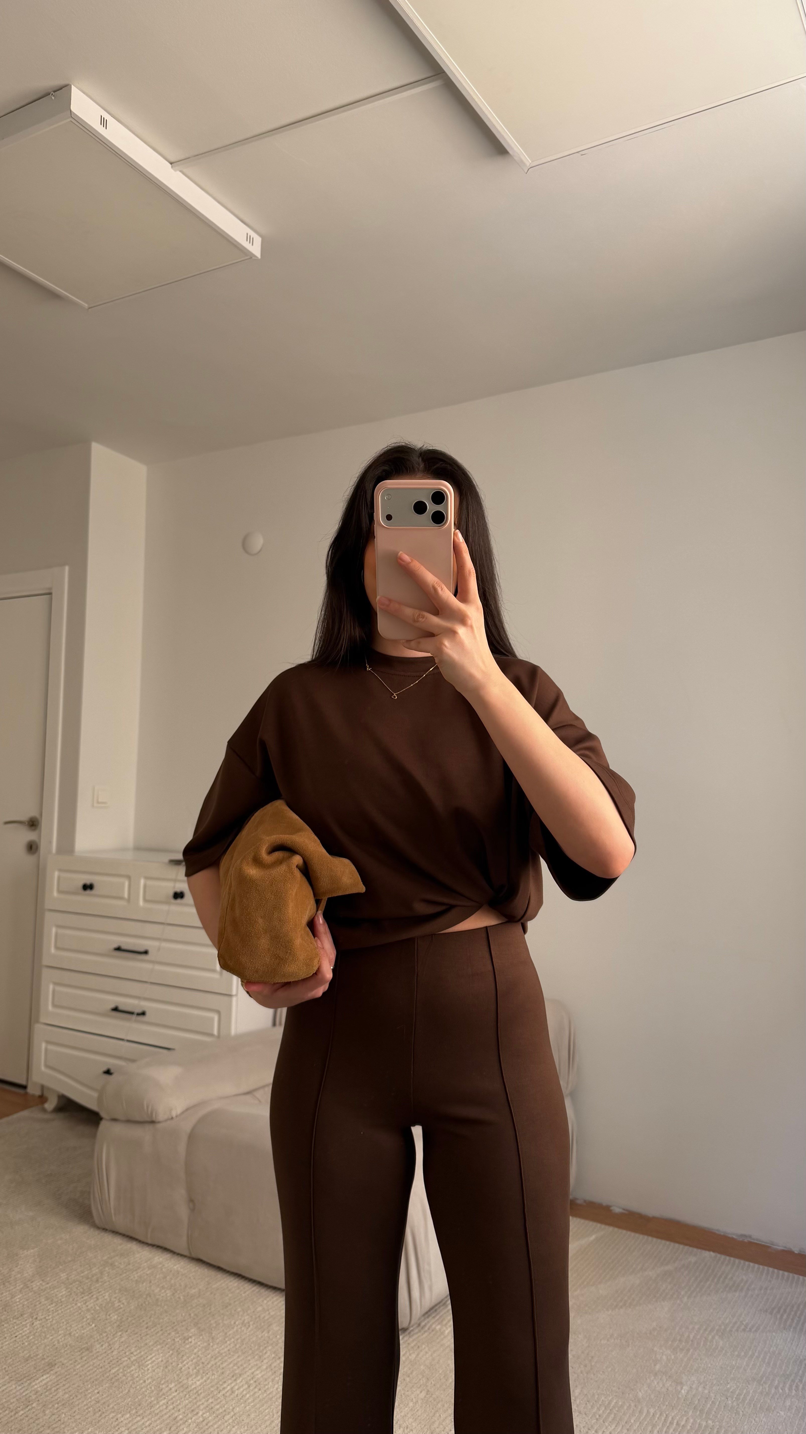 Mng Kahve Oversize İkili Takım
