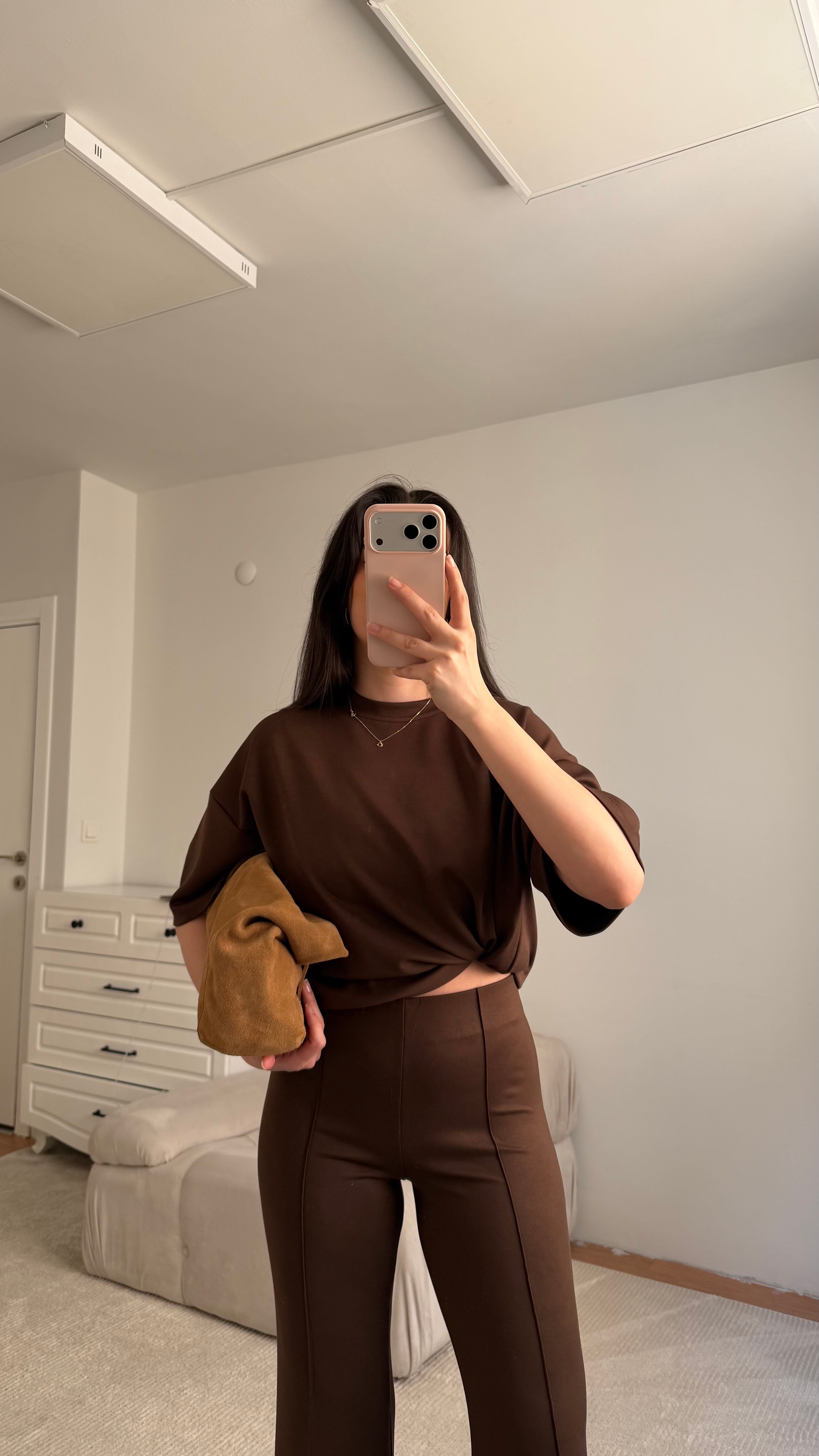 Mng Kahve Oversize İkili Takım