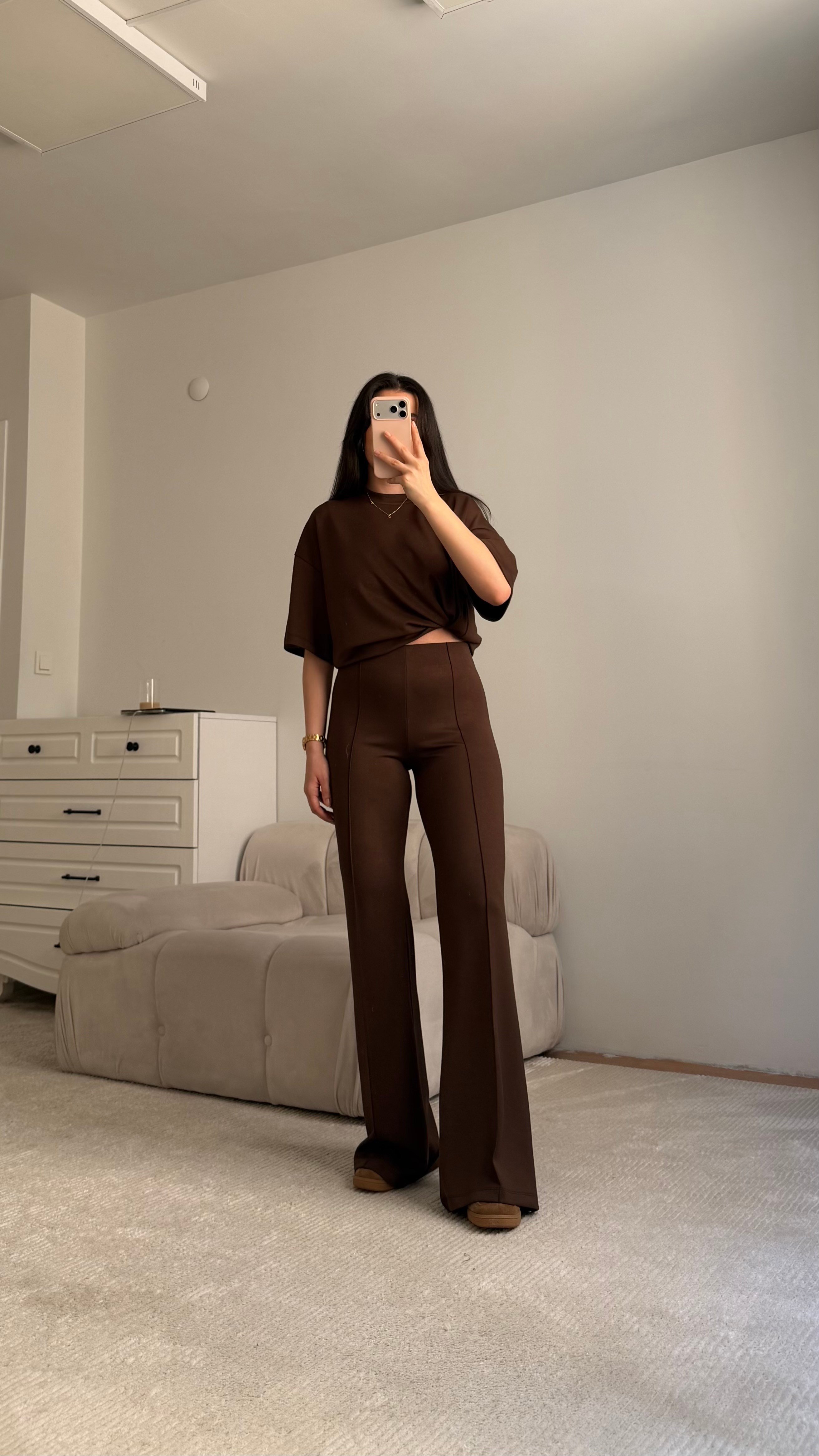 Mng Kahve Oversize İkili Takım