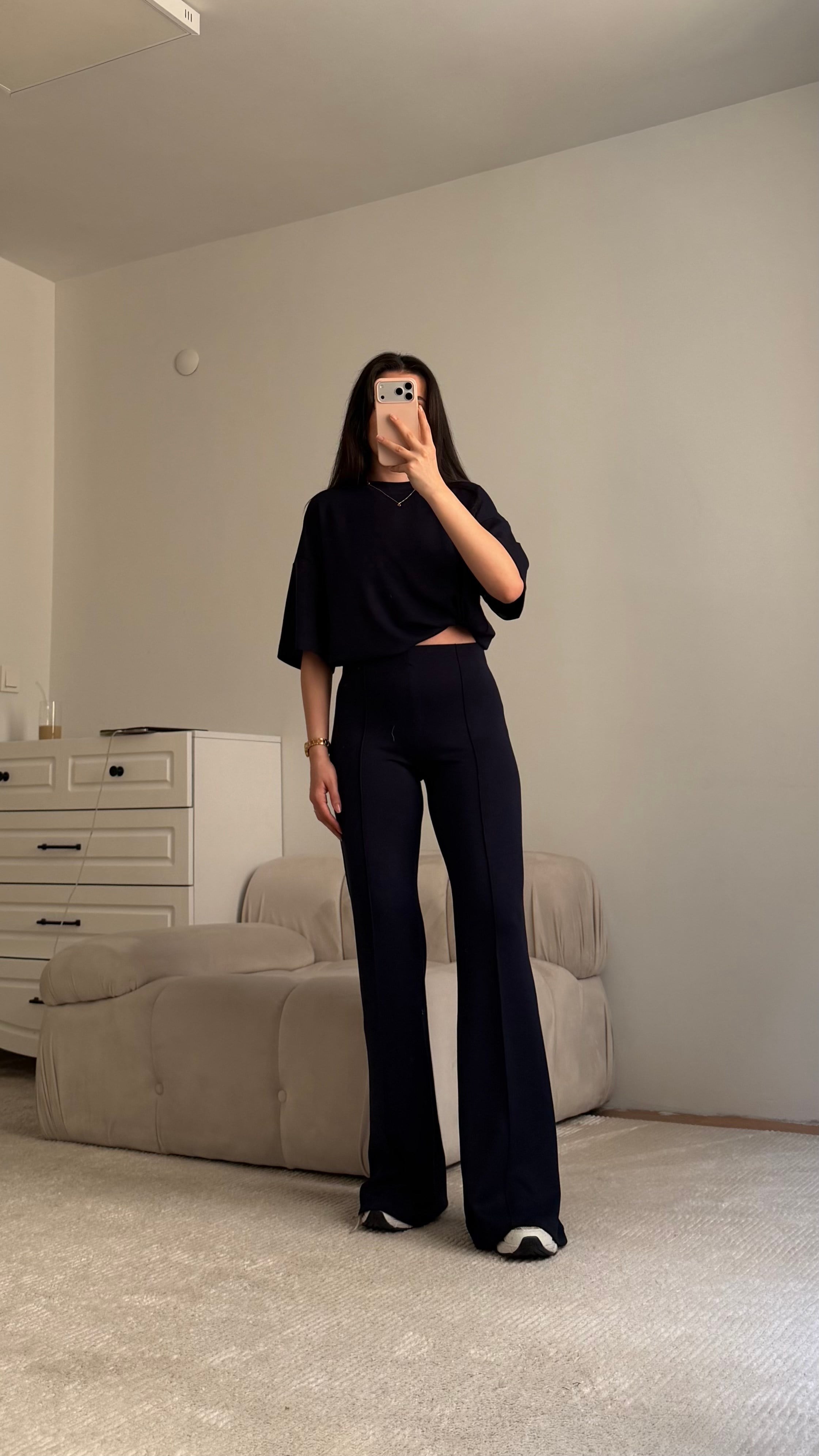 Mng Lacivert Oversize İkili Takım