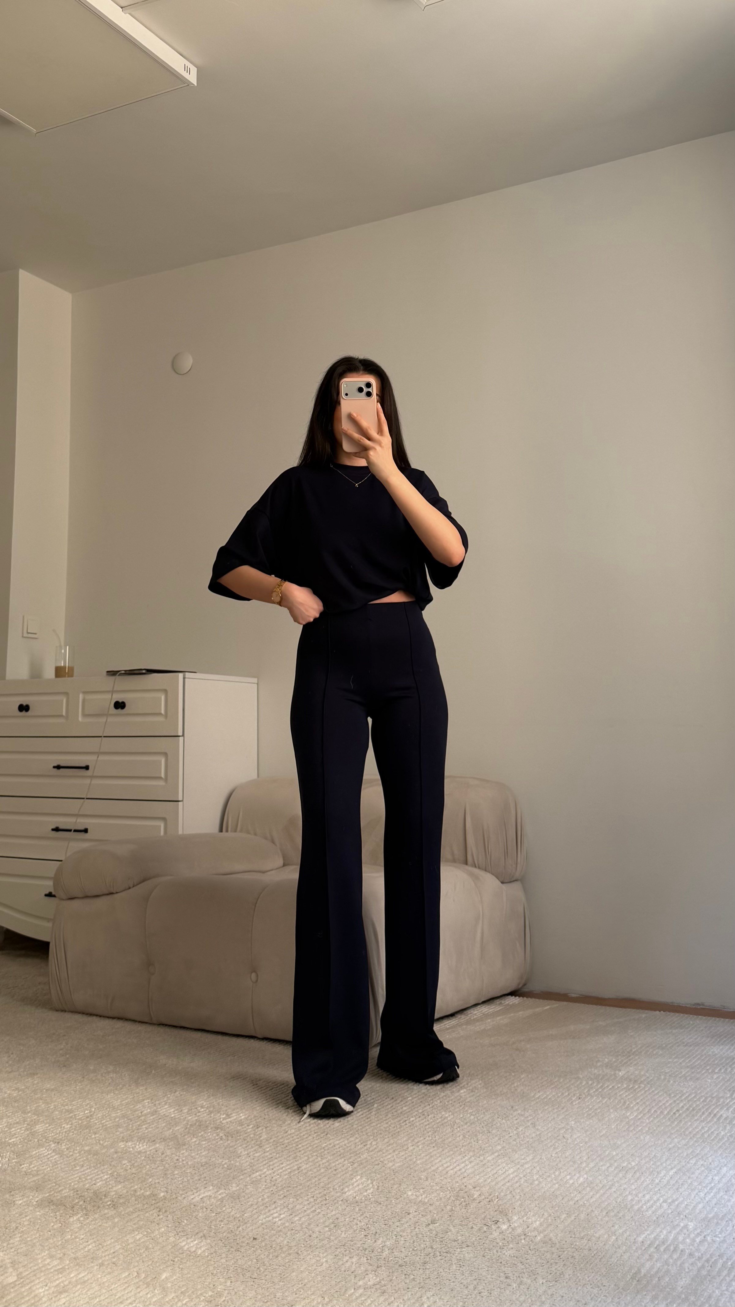 Mng Lacivert Oversize İkili Takım
