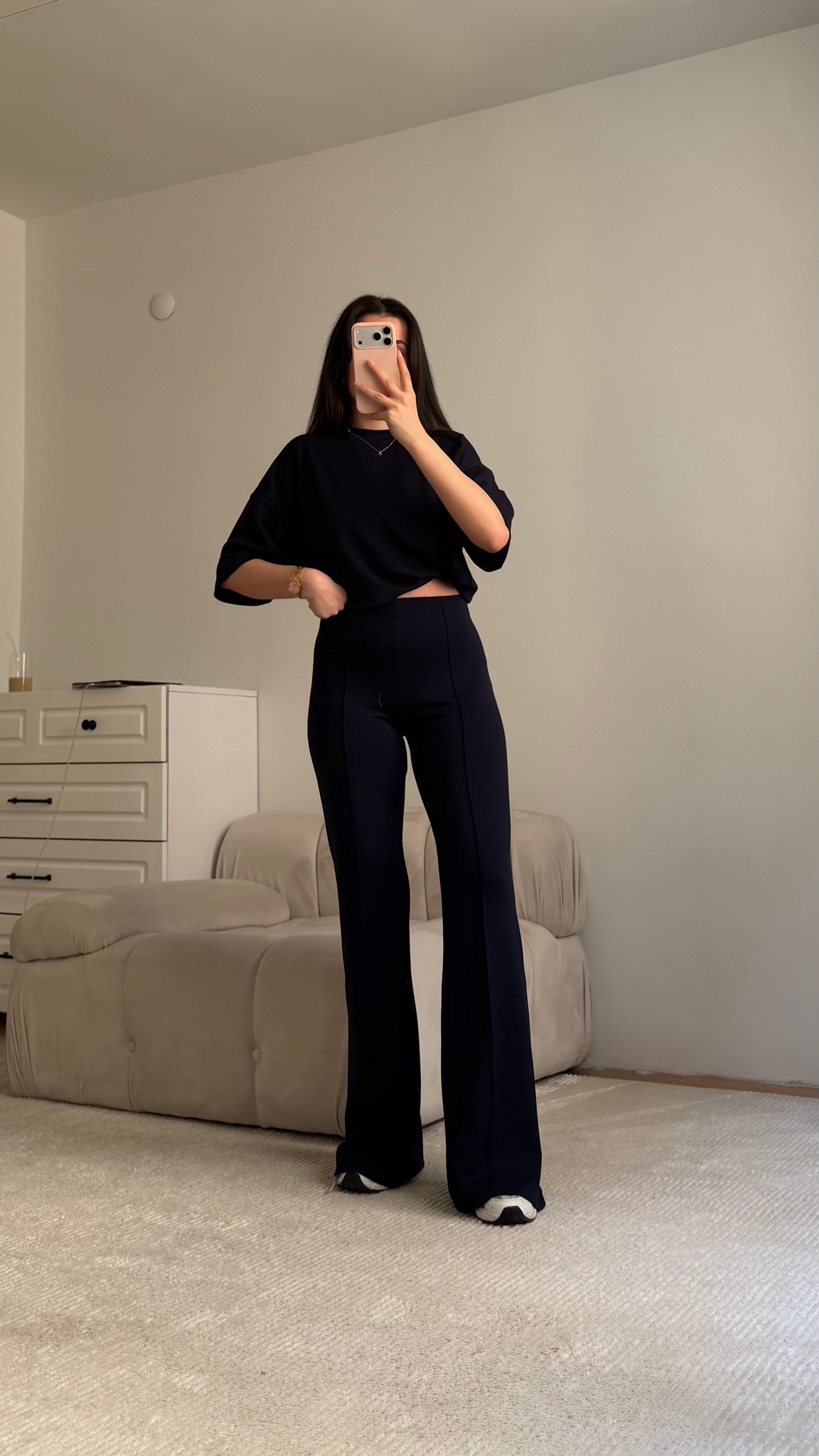 Mng Lacivert Oversize İkili Takım