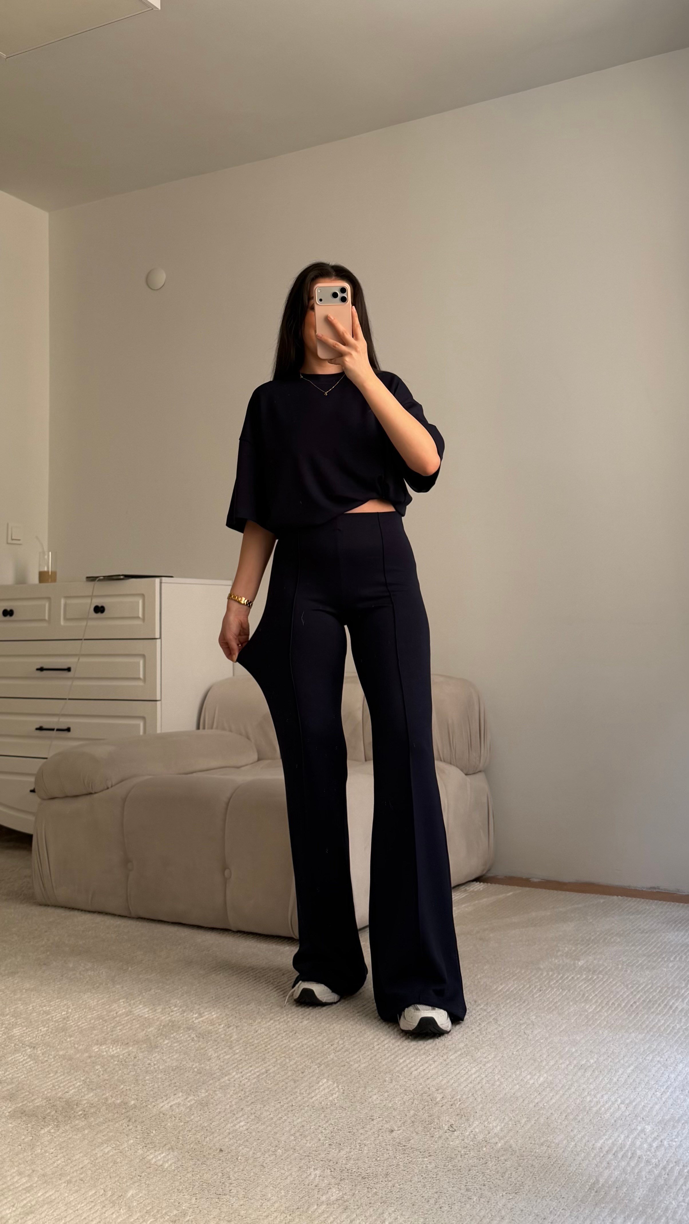 Mng Lacivert Oversize İkili Takım