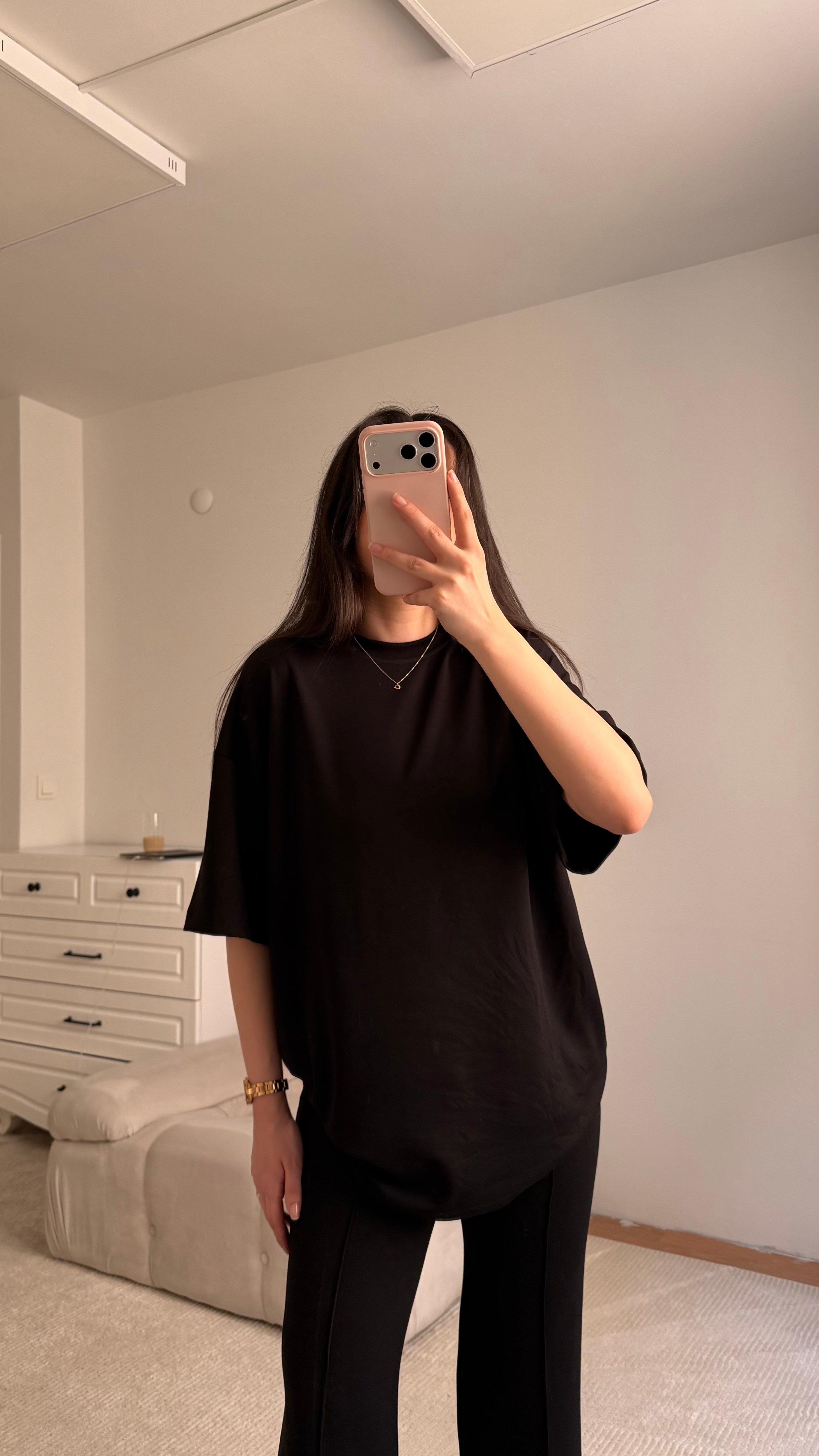 Mng Siyah Oversize İkili Takım