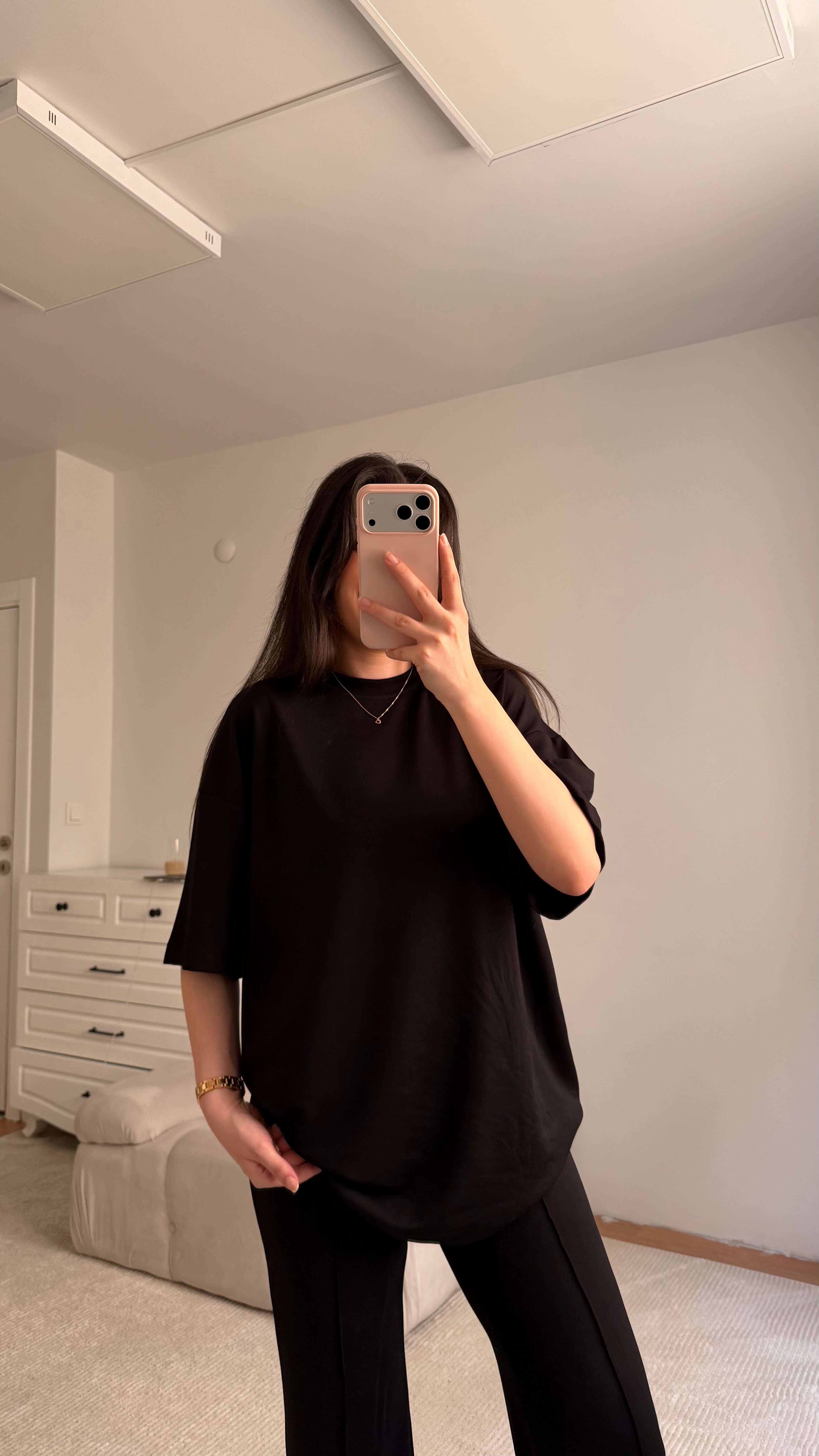 Mng Siyah Oversize İkili Takım