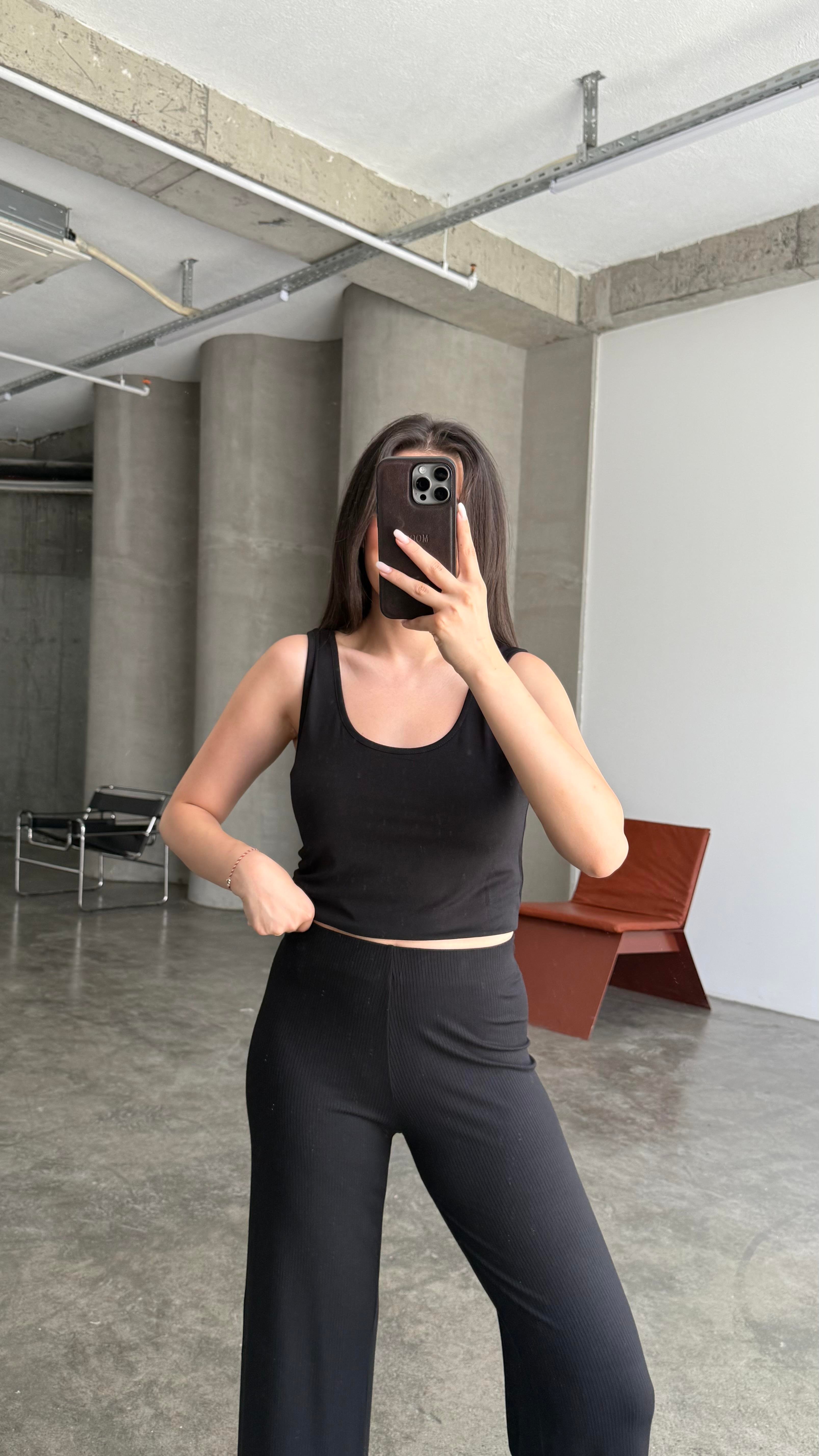 Modal Siyah Basic Askılı Atlet