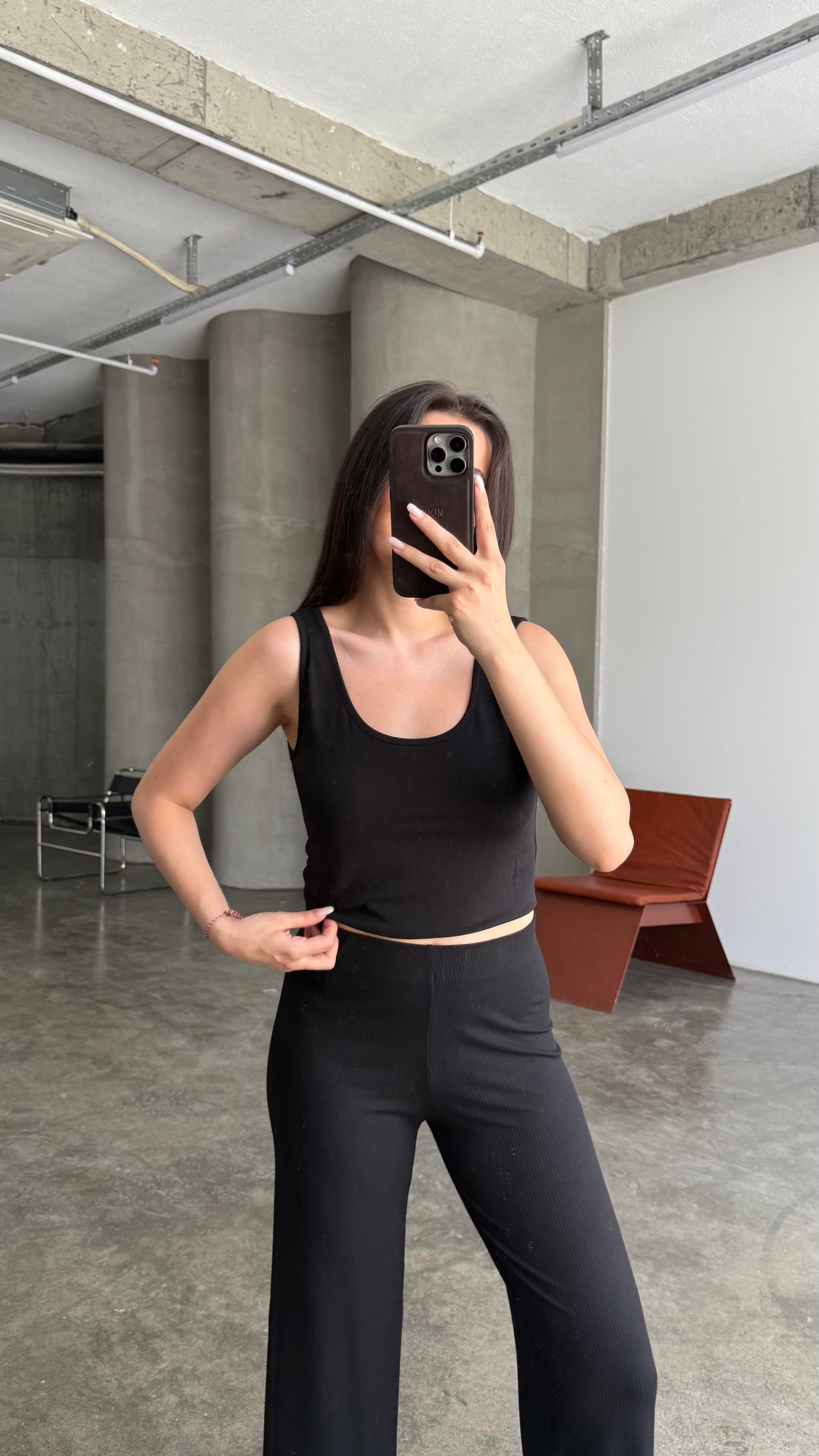 Modal Siyah Basic Askılı Atlet