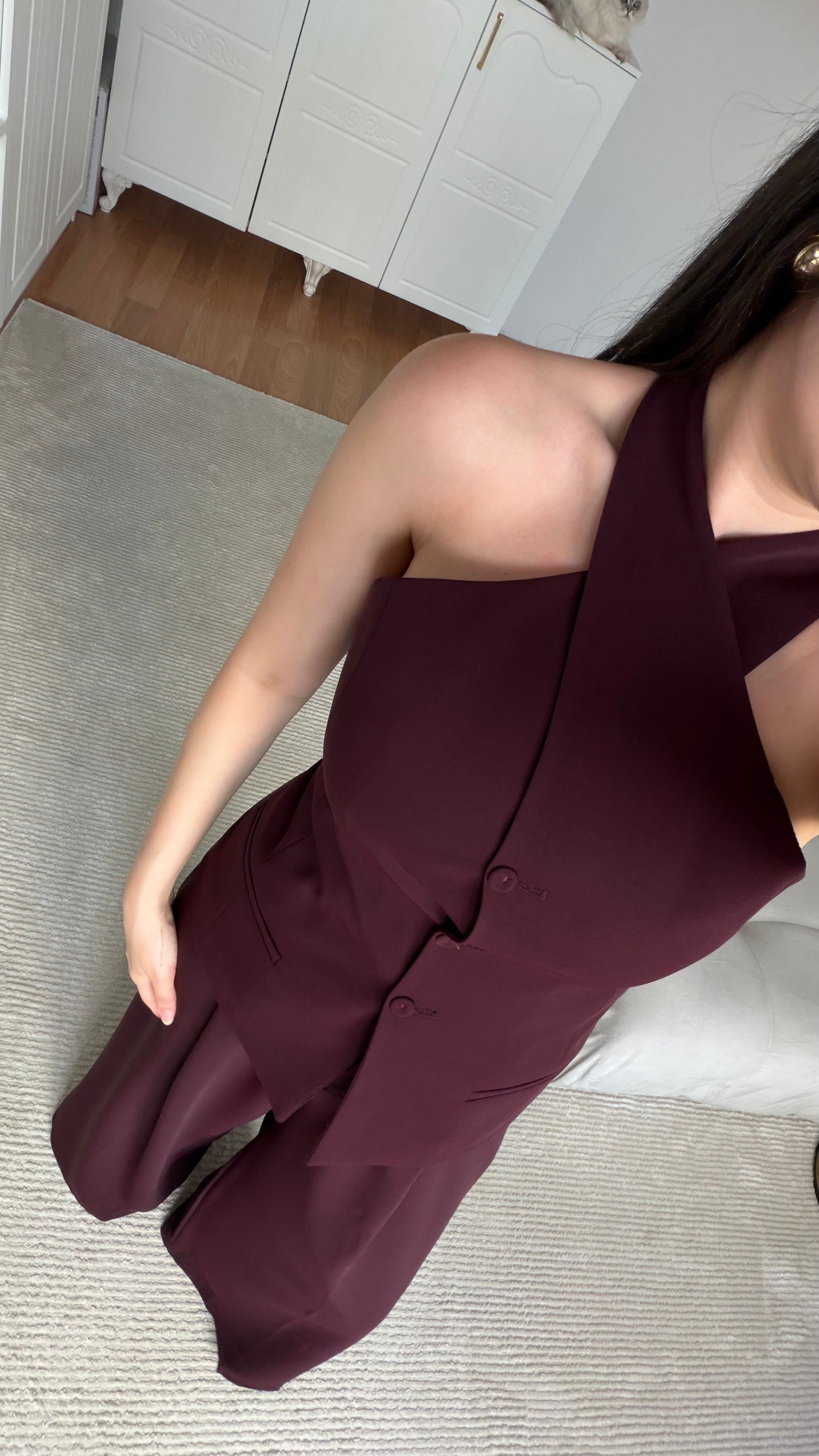 Mürdüm Halter Yaka Premium Yelek