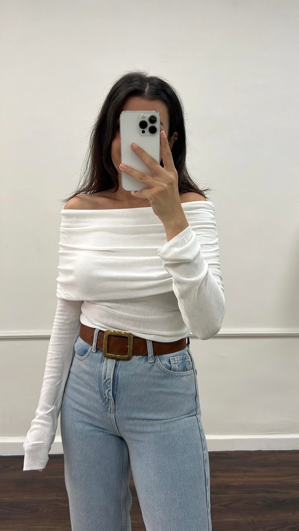 Nero Madonna Yaka Viskon Örme Triko