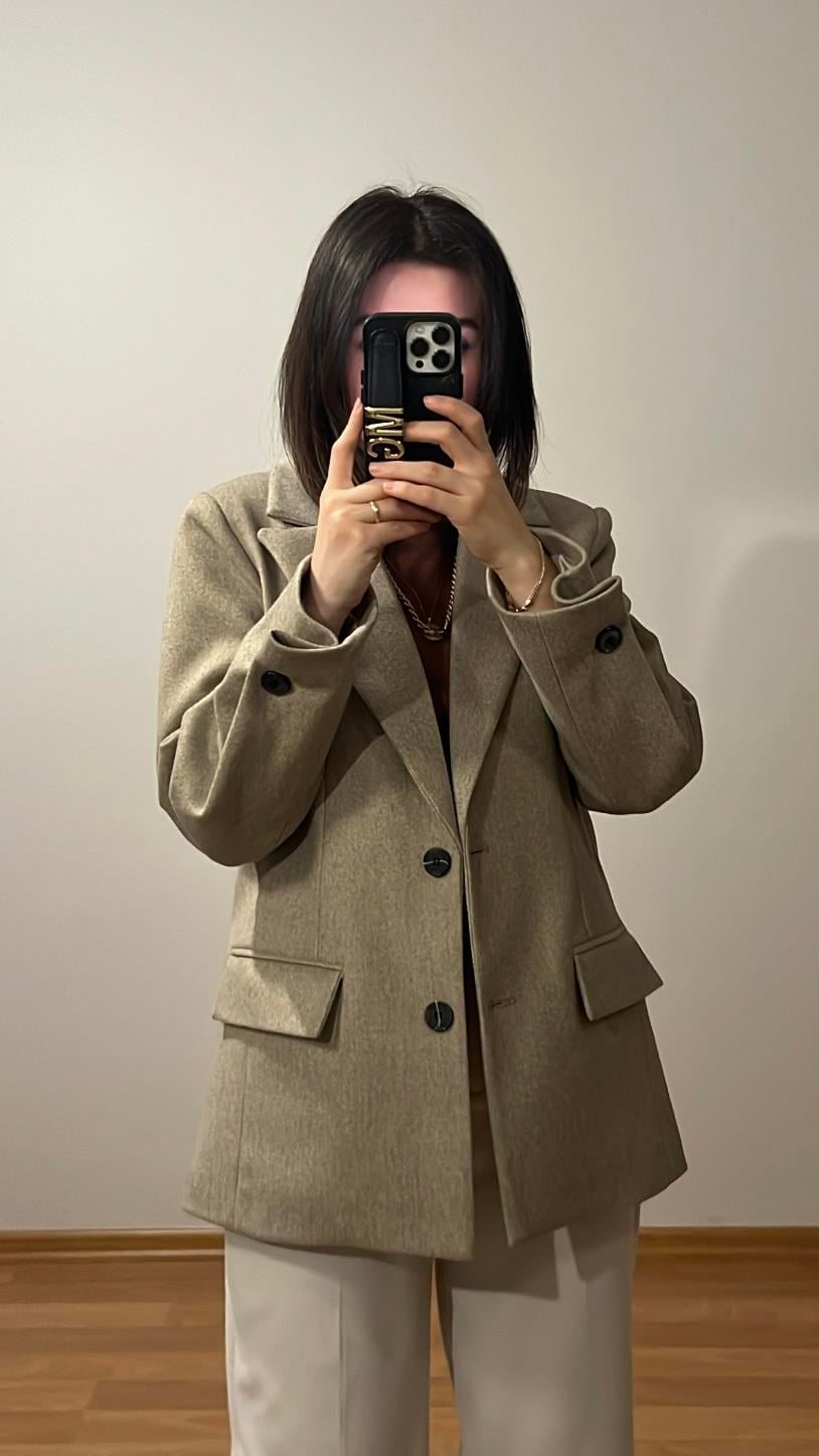OLİ VİZON KAŞE BLAZER CEKET