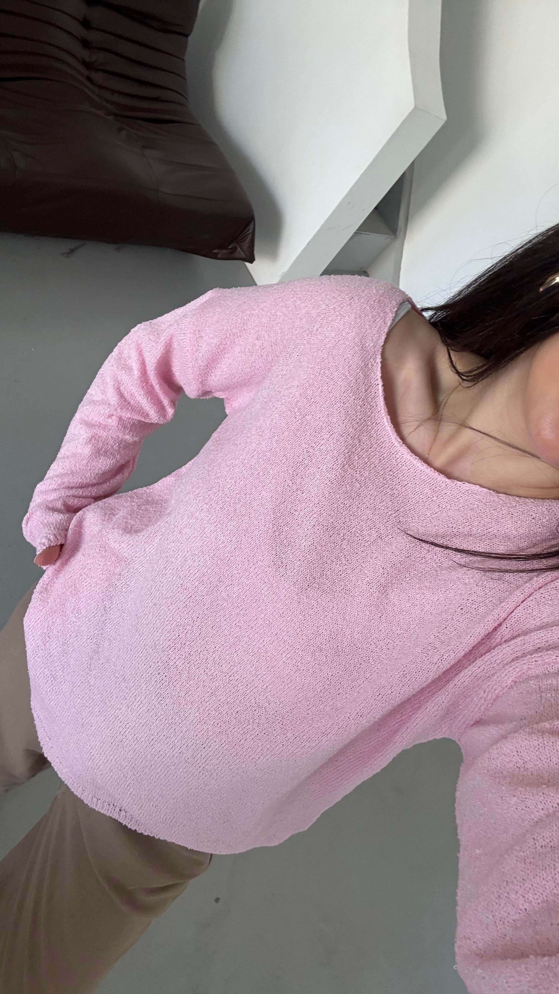 Pembe Mevsimik Merserize Triko