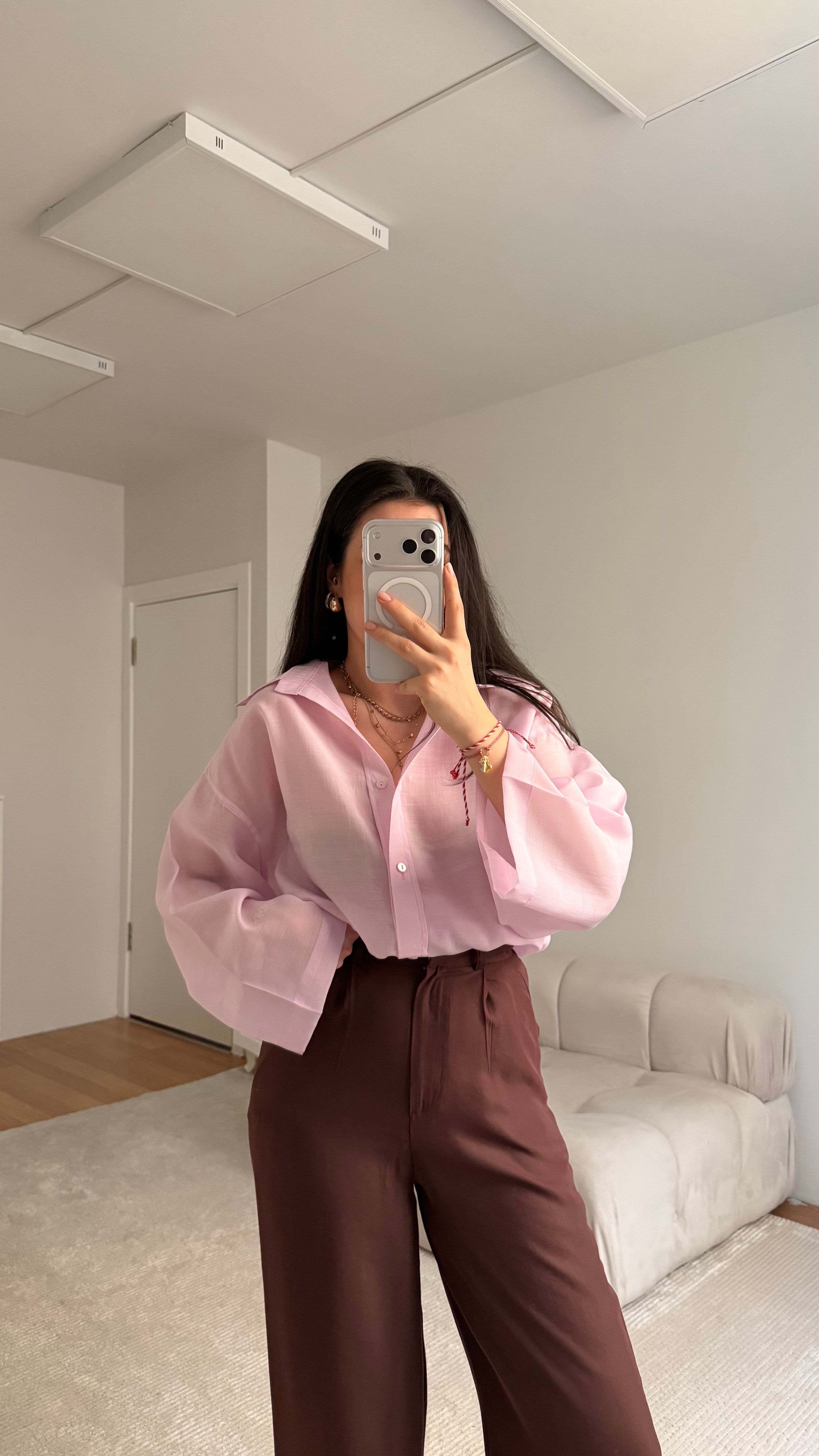 Pembe Salaş Gömlek