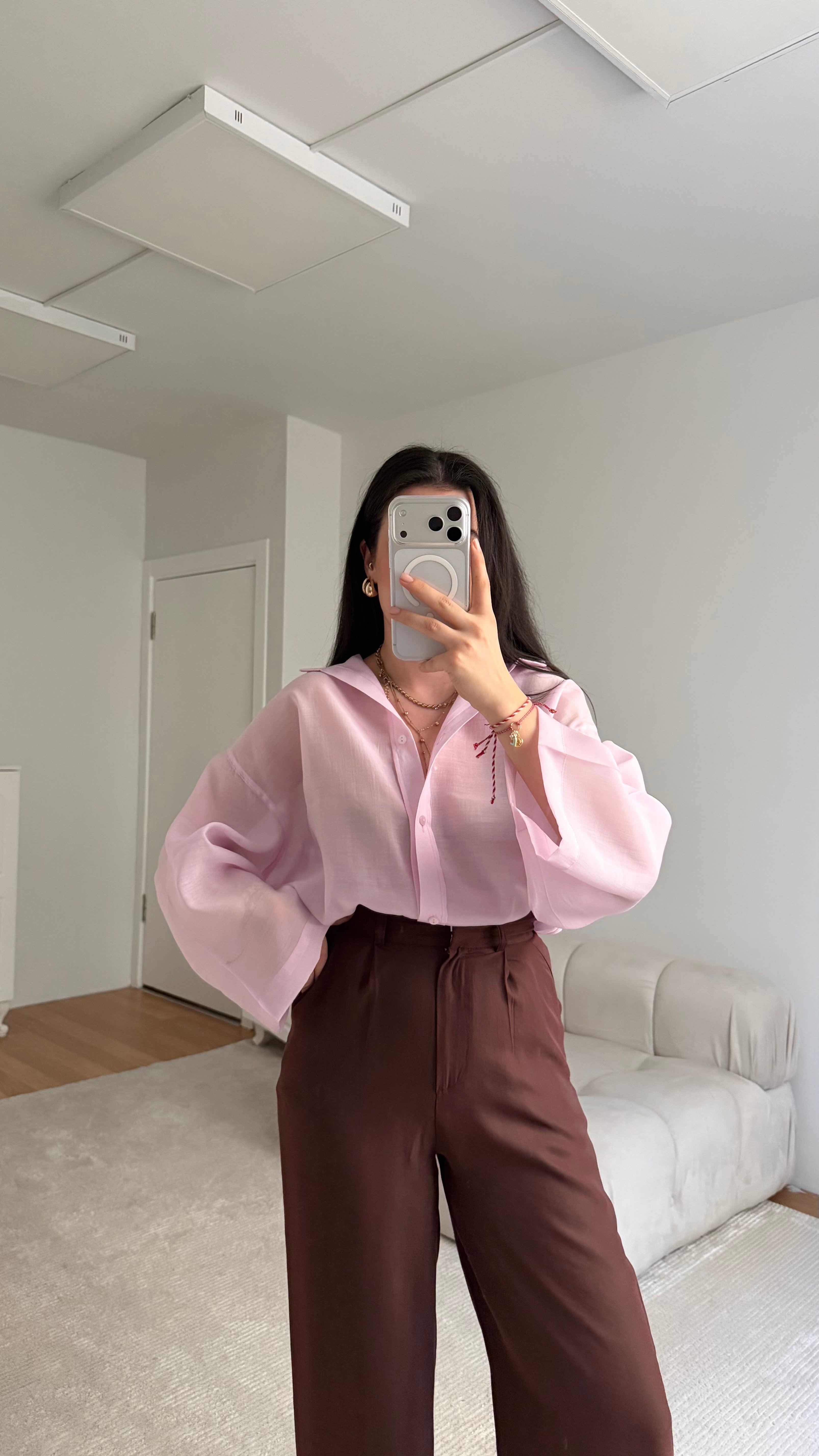 Pembe Salaş Gömlek