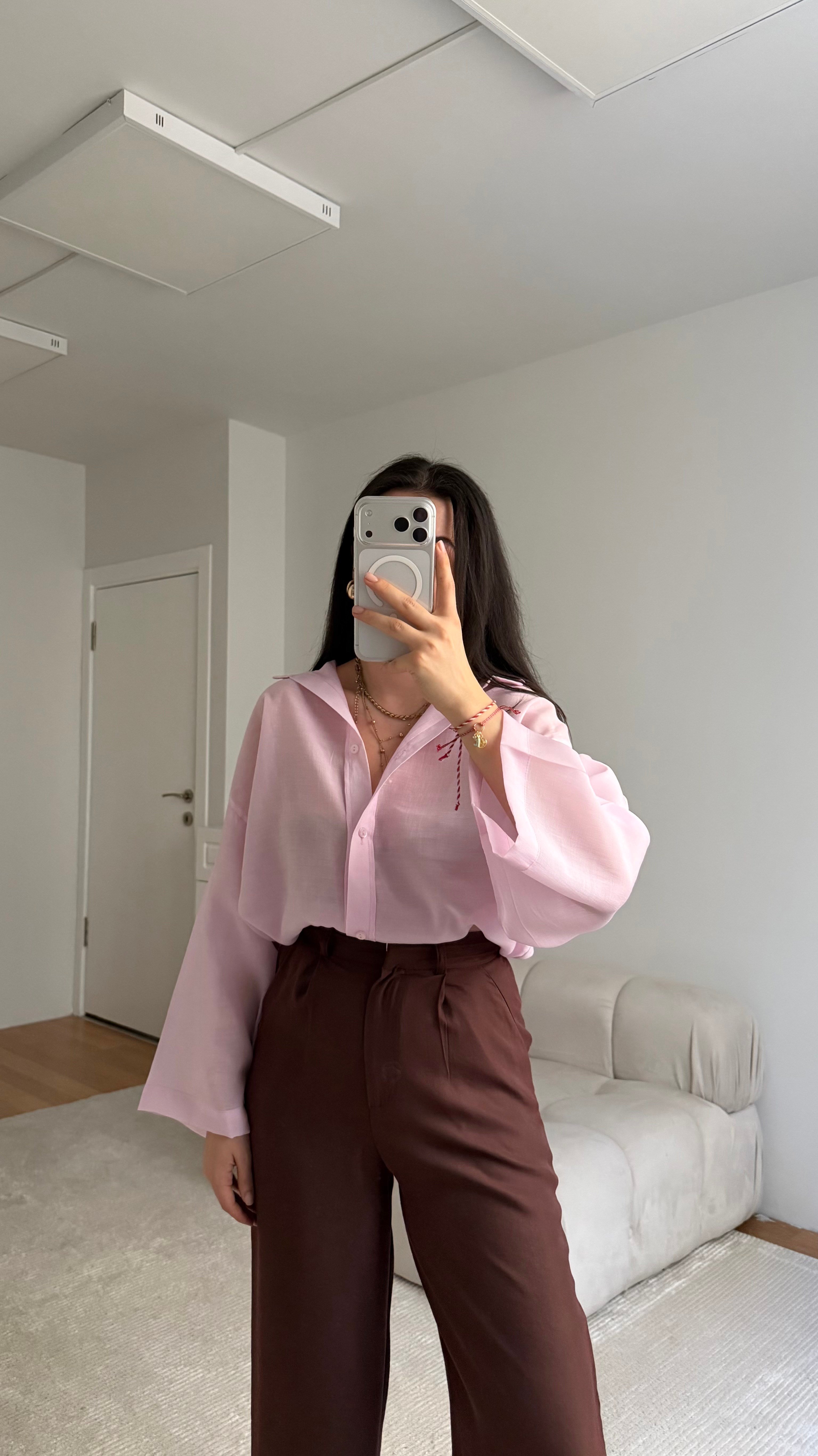 Pembe Salaş Gömlek