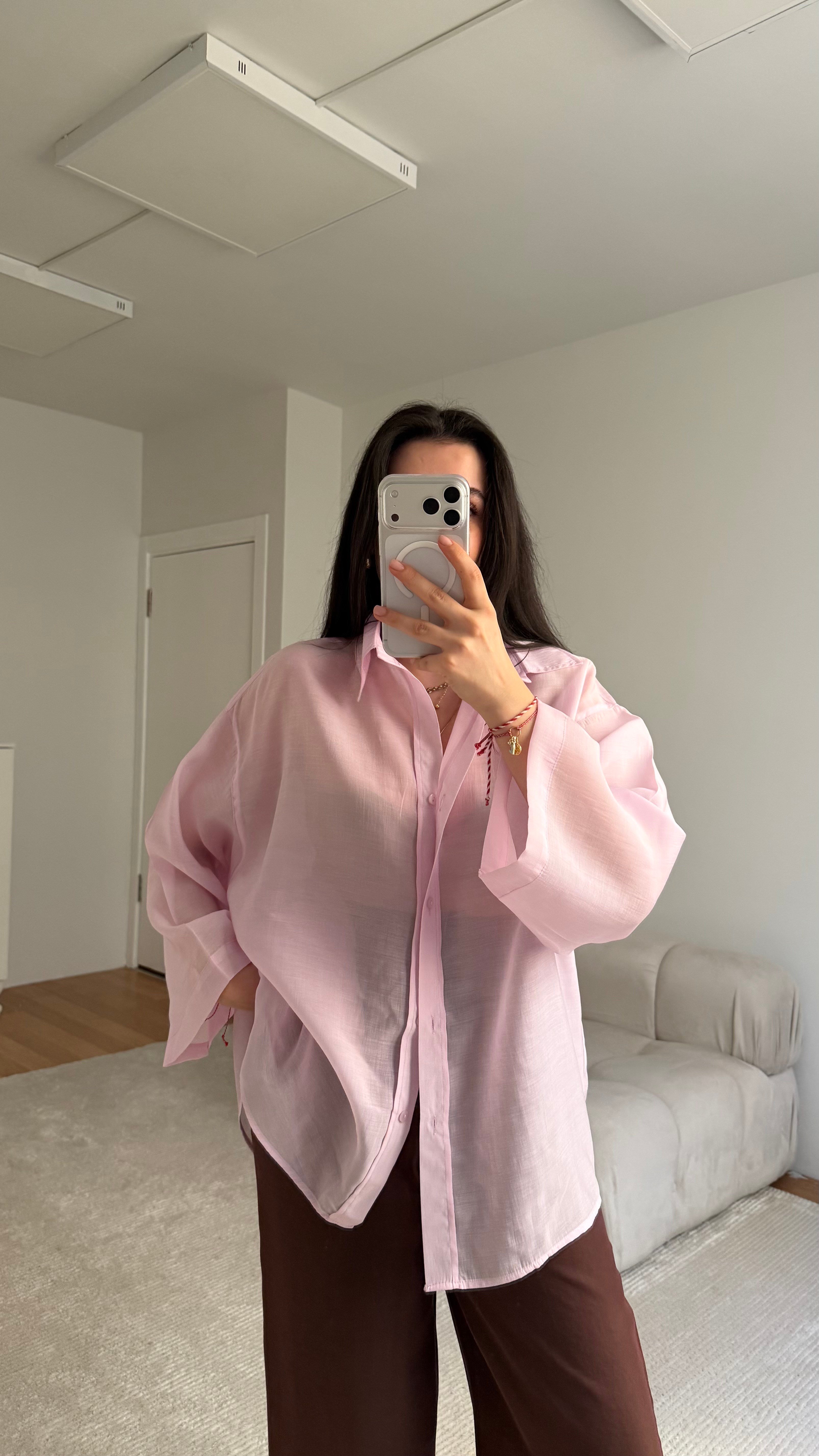 Pembe Salaş Gömlek