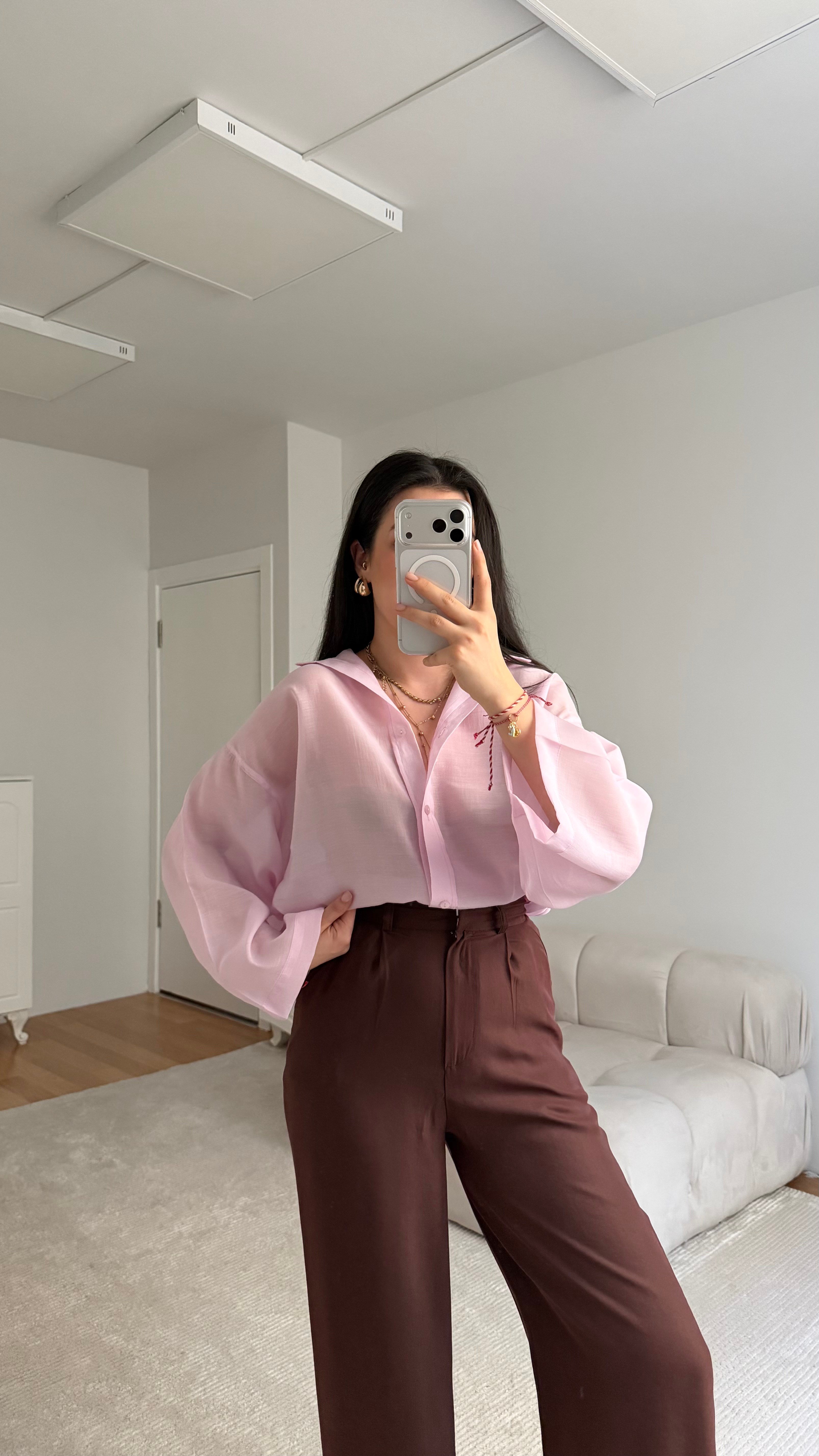 Pembe Salaş Gömlek