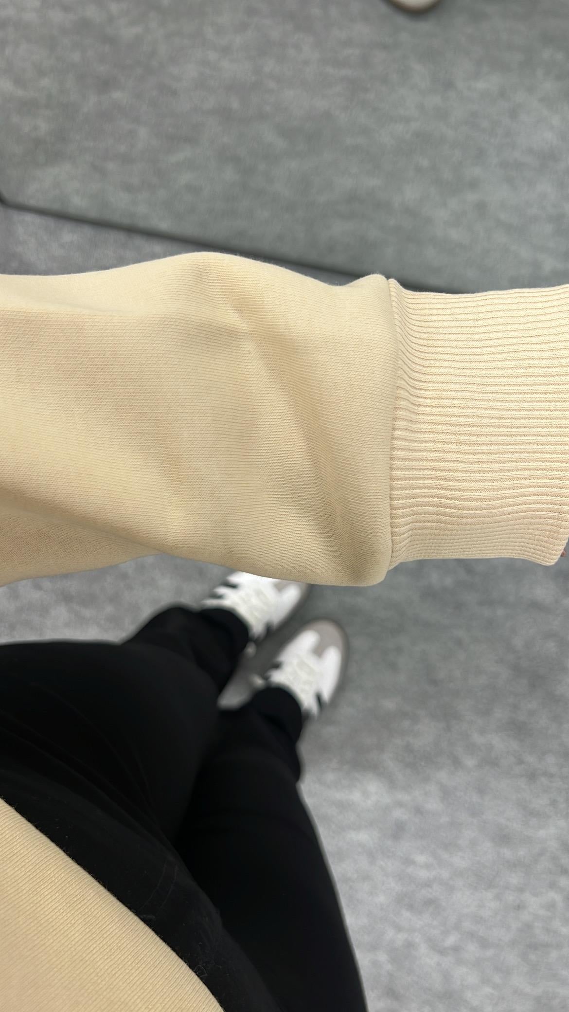 PRO EKRU  ŞARDONLU SWEATSHIRT