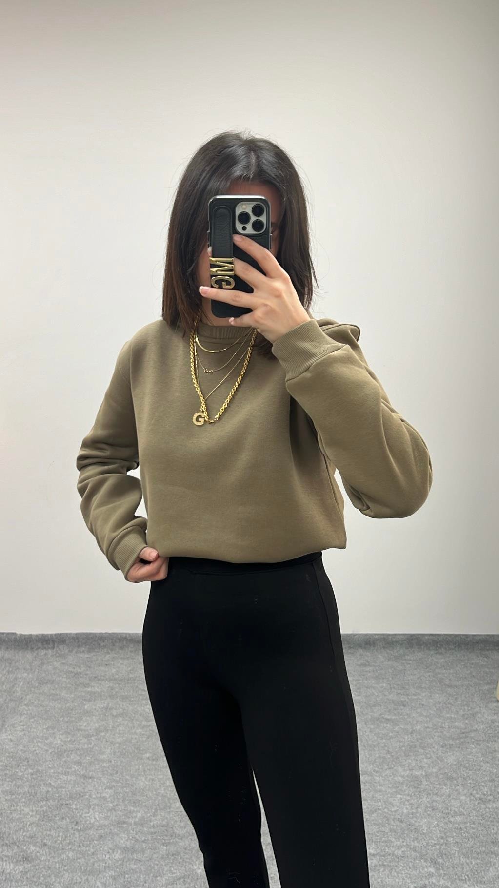 PRO HAKİ ŞARDONLU SWEATSHIRT