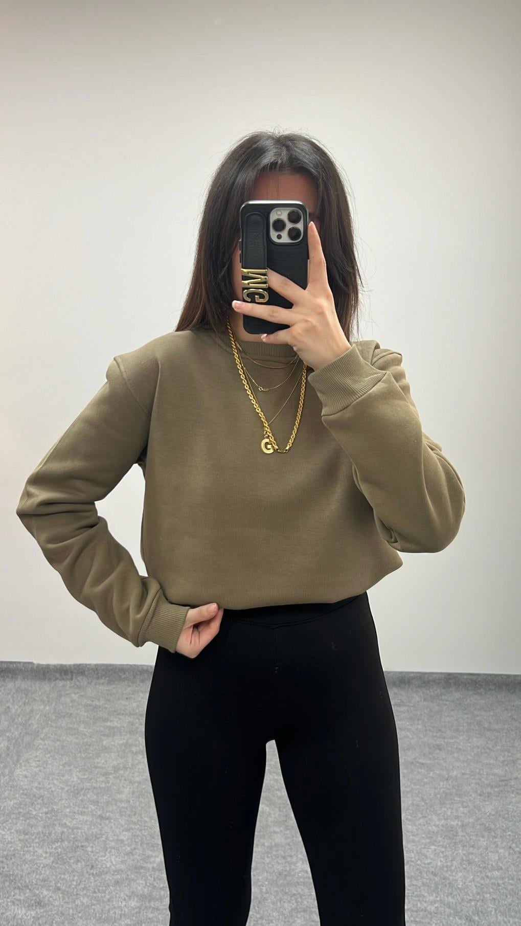 PRO HAKİ ŞARDONLU SWEATSHIRT