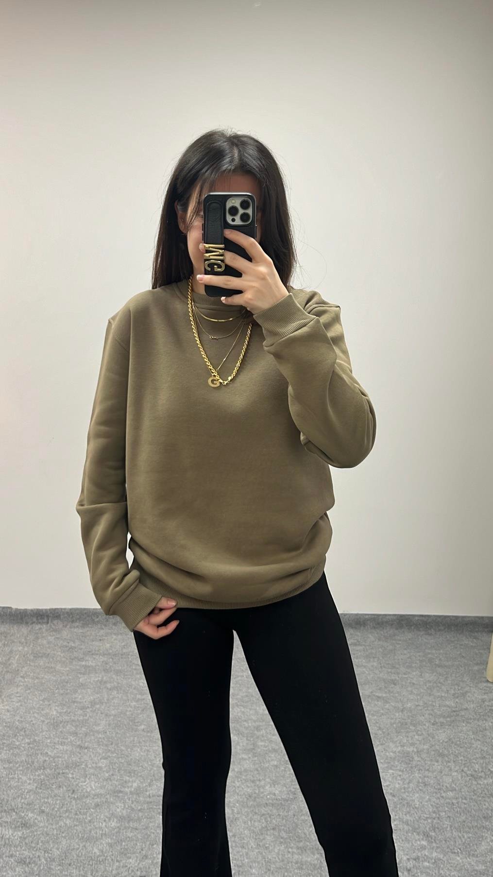 PRO HAKİ ŞARDONLU SWEATSHIRT