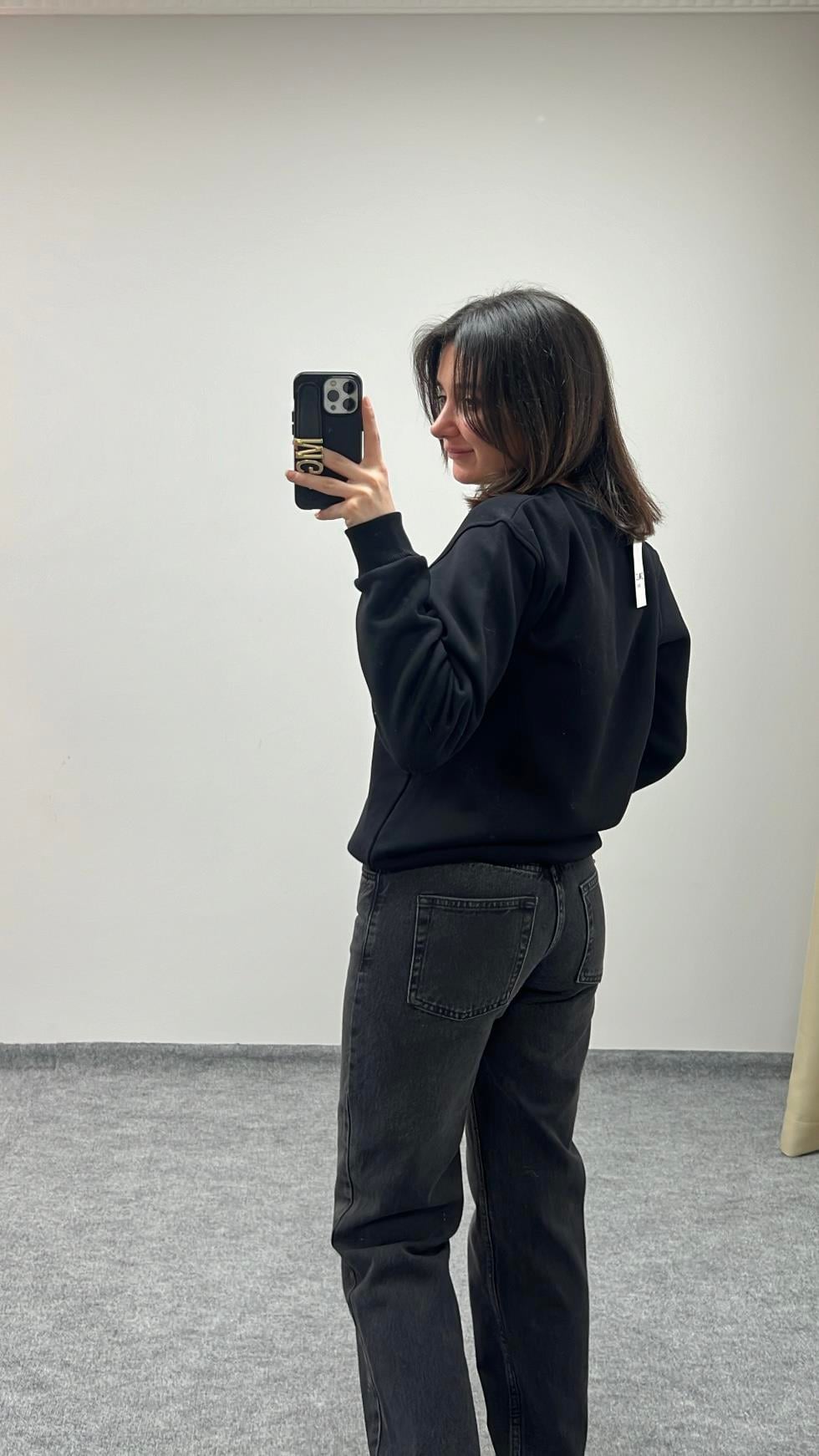 PRO SİYAH ŞARDONLU SWEATSHIRT