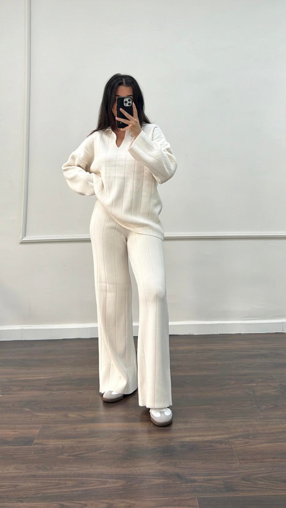 Ray Ekru Triko Takım