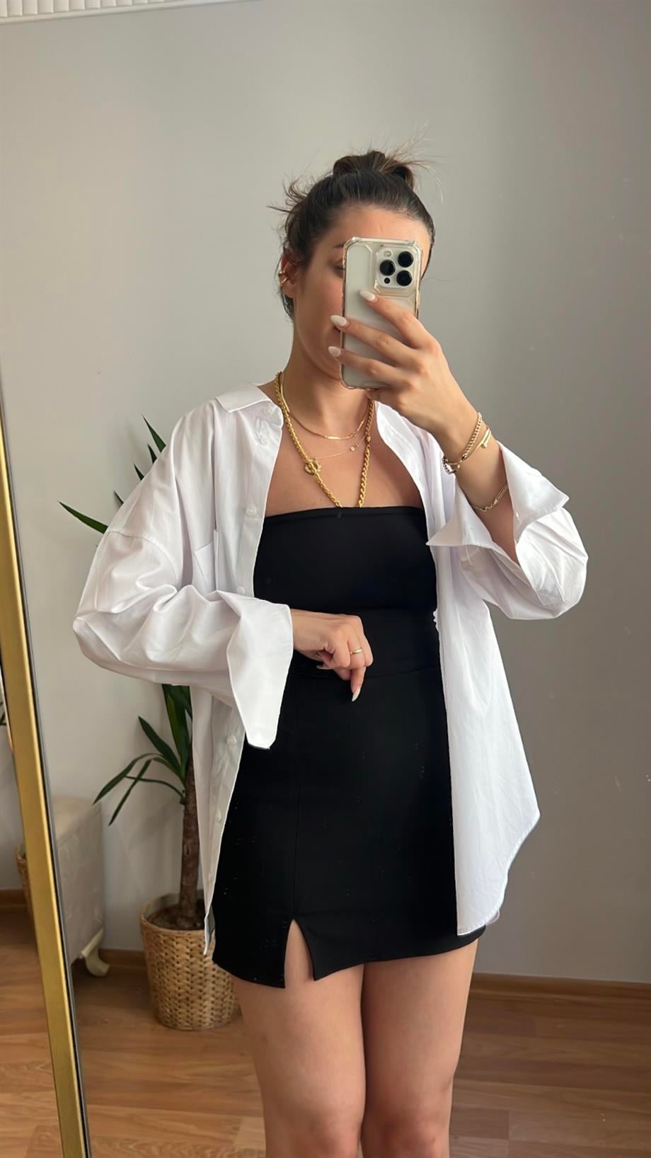 RİVSA SİYAH MİNİ ETEK