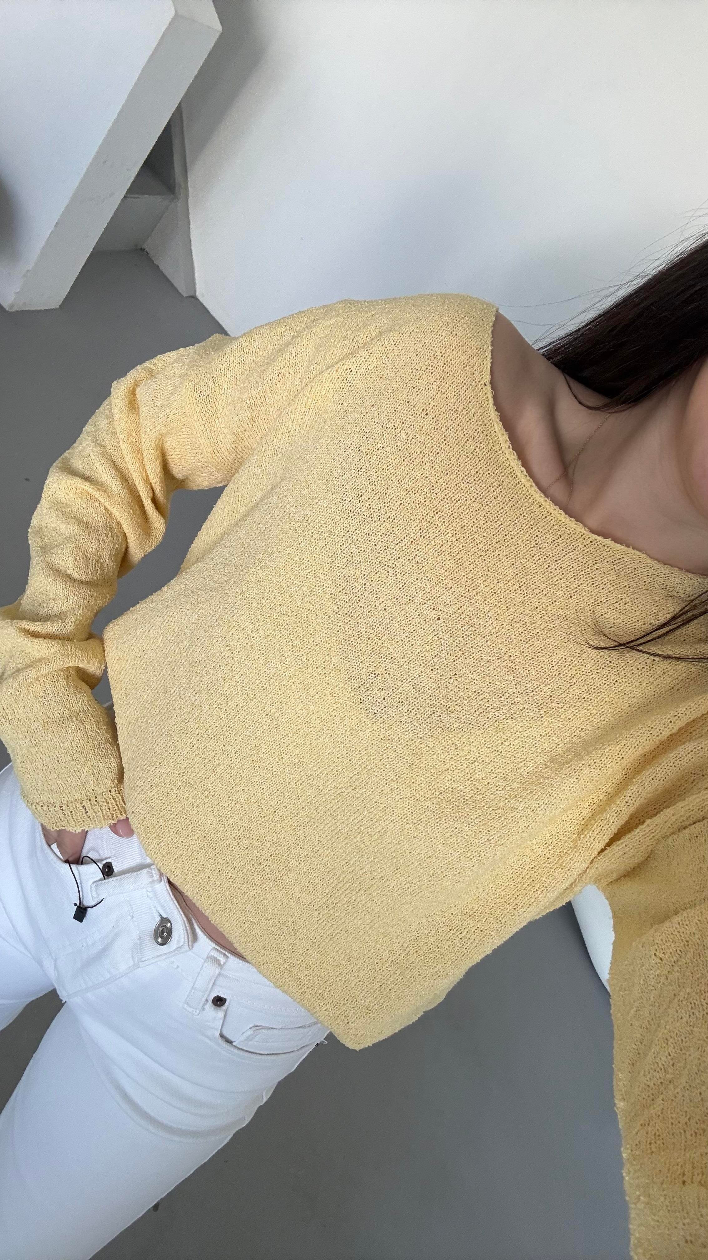 Sarı Mevsimik Merserize Triko