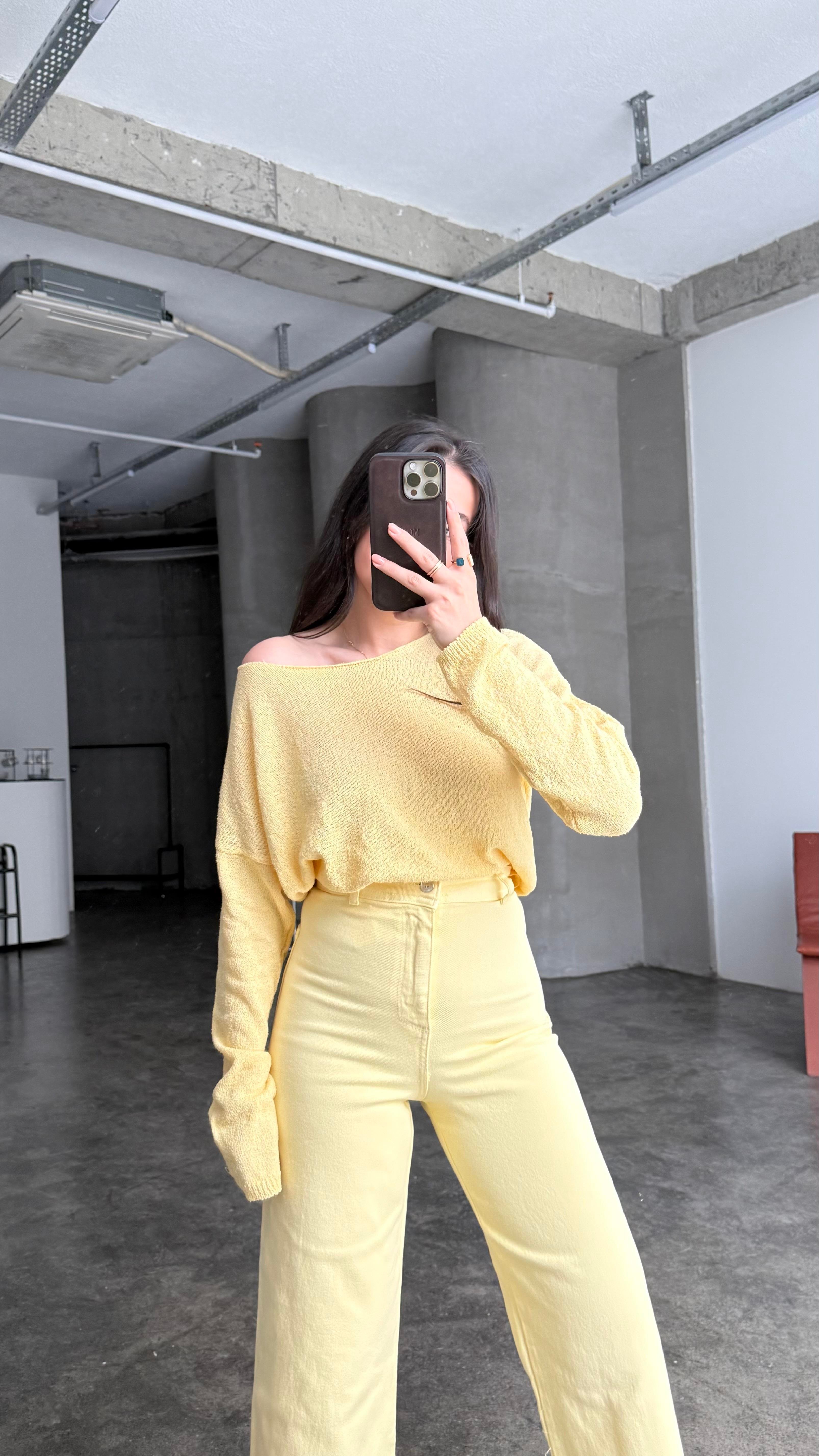 Sarı Mevsimik Merserize Triko