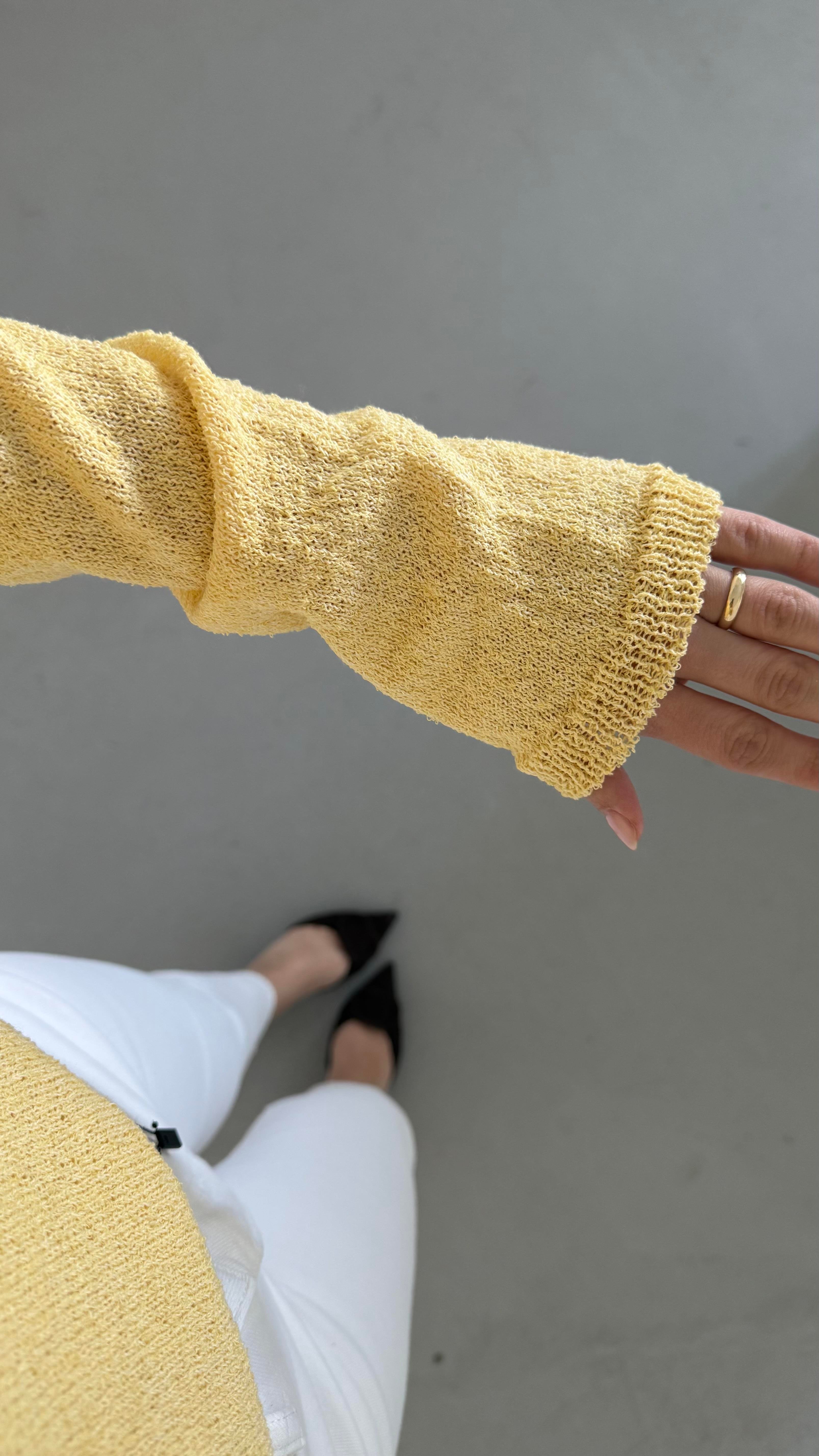 Sarı Mevsimik Merserize Triko