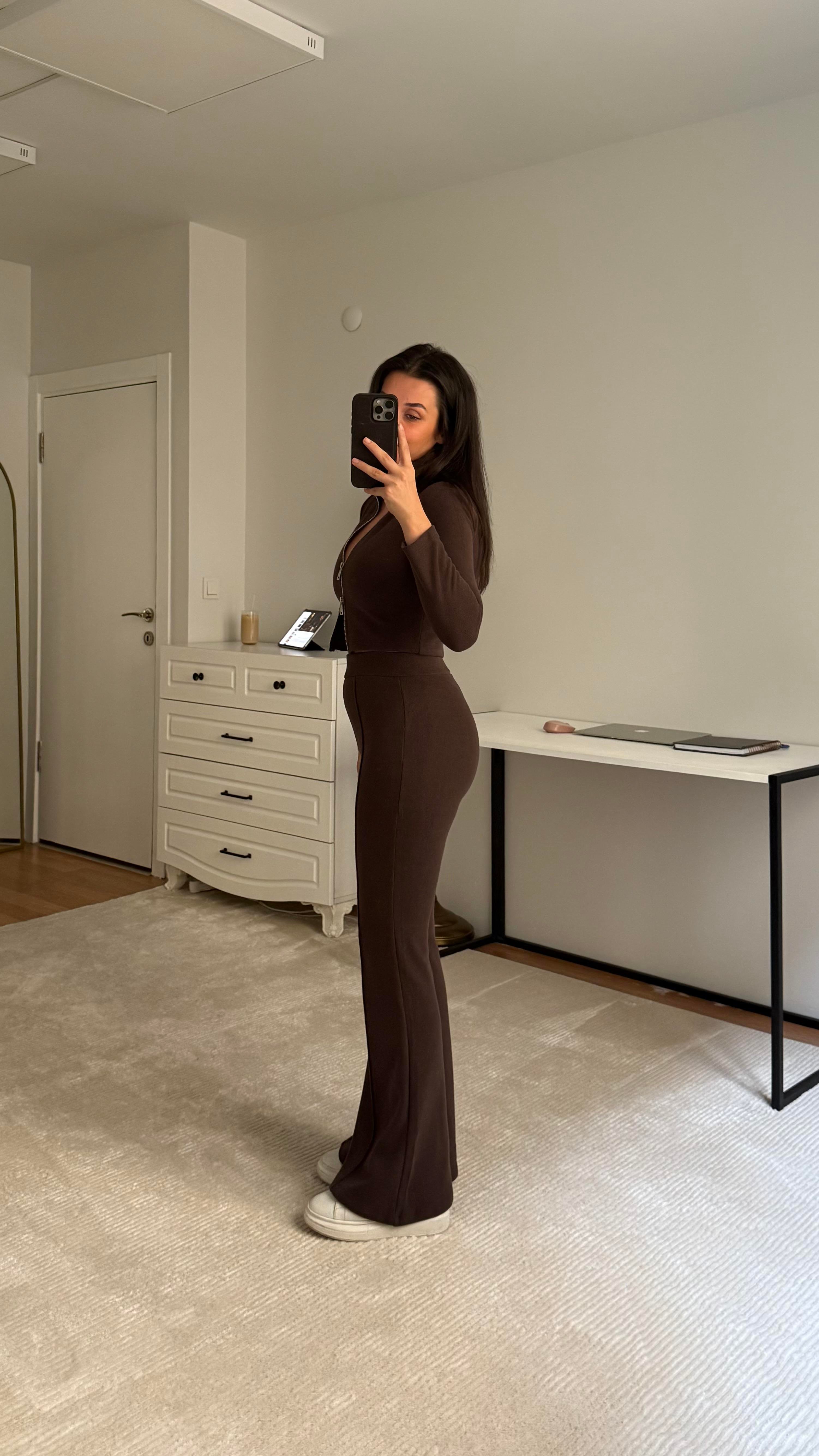 Selanik Dokuma Acı kahve İkili Basıc Takım