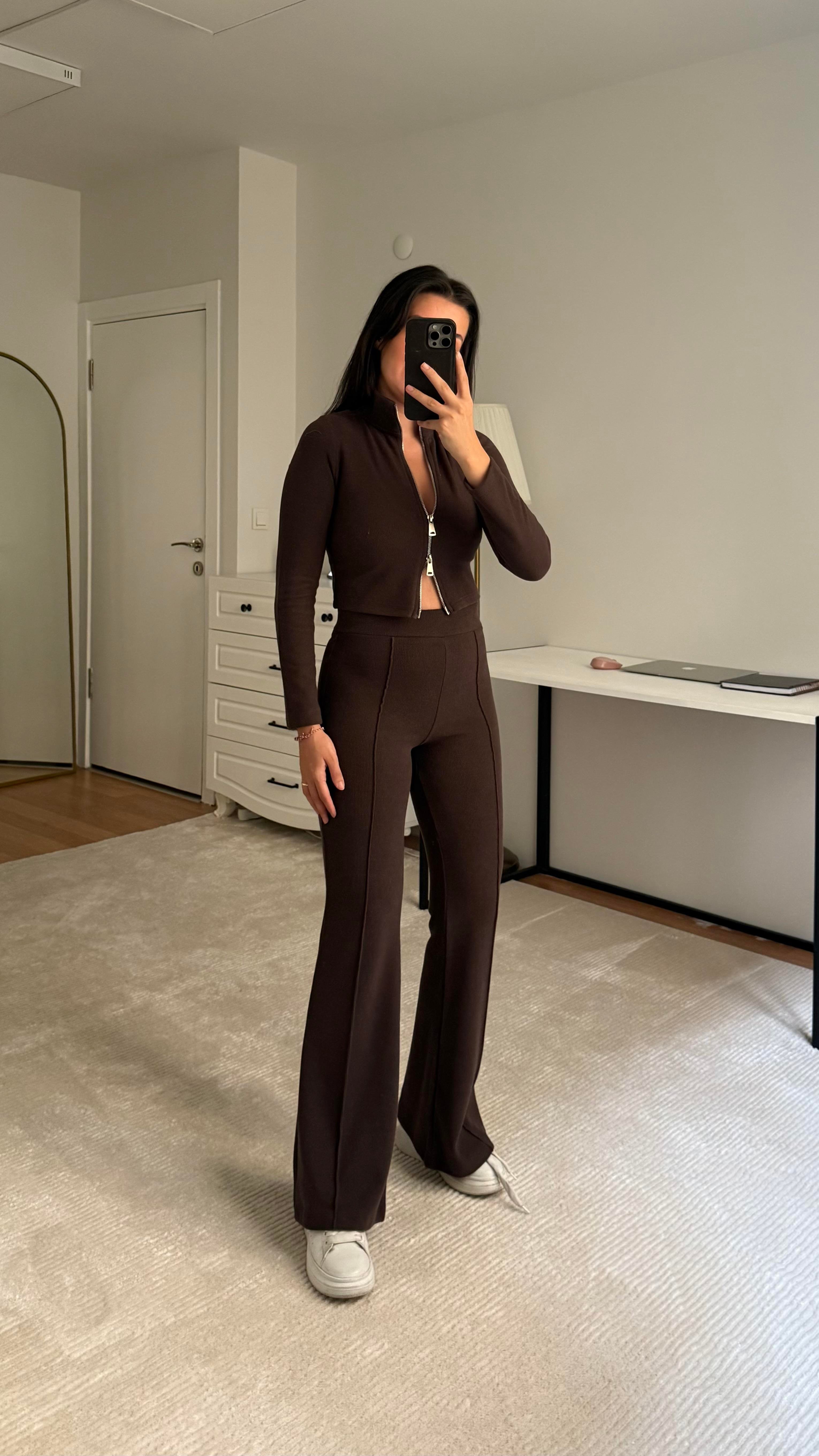 Selanik Dokuma Acı kahve İkili Basıc Takım