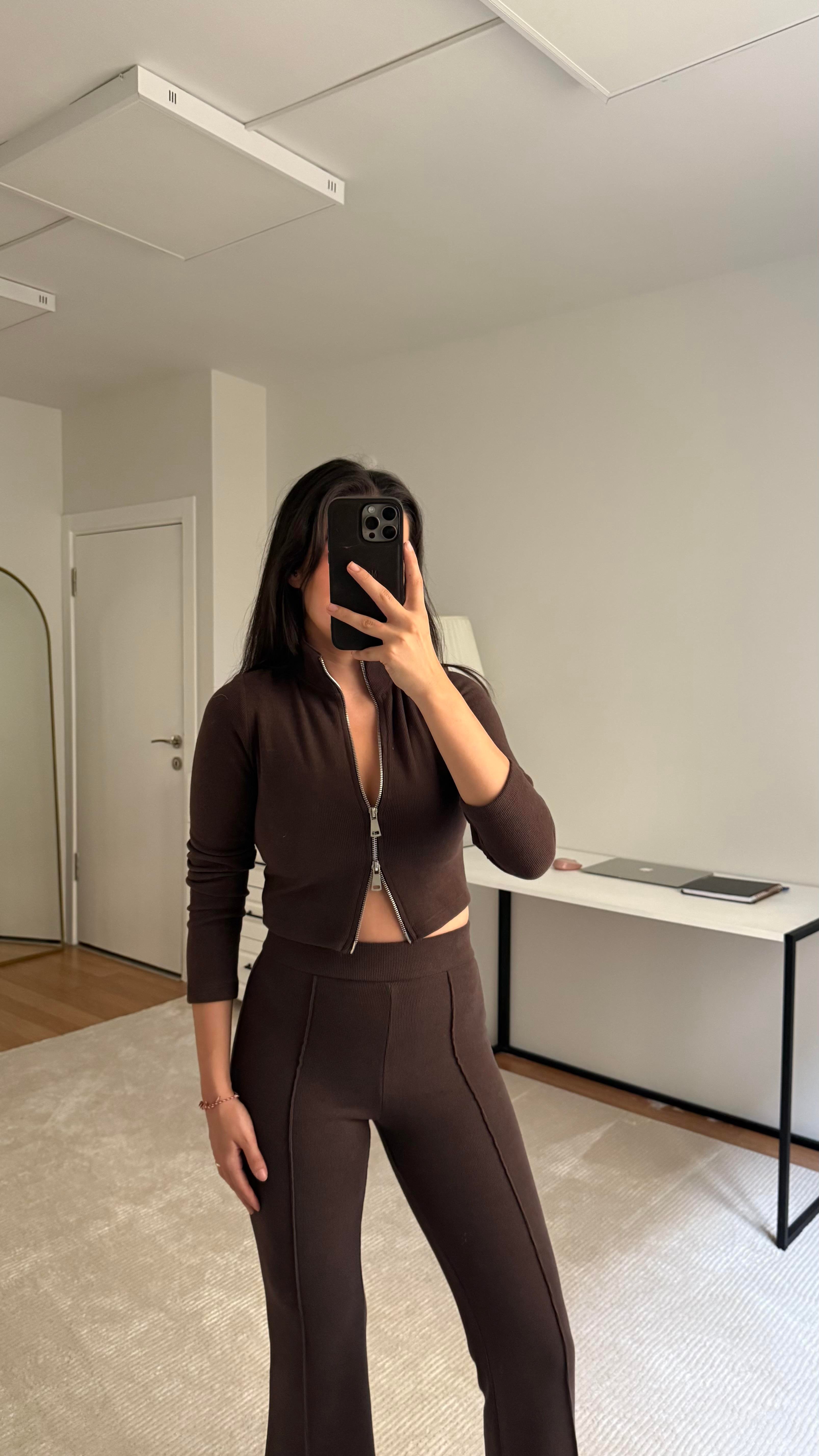 Selanik Dokuma Acı kahve İkili Basıc Takım