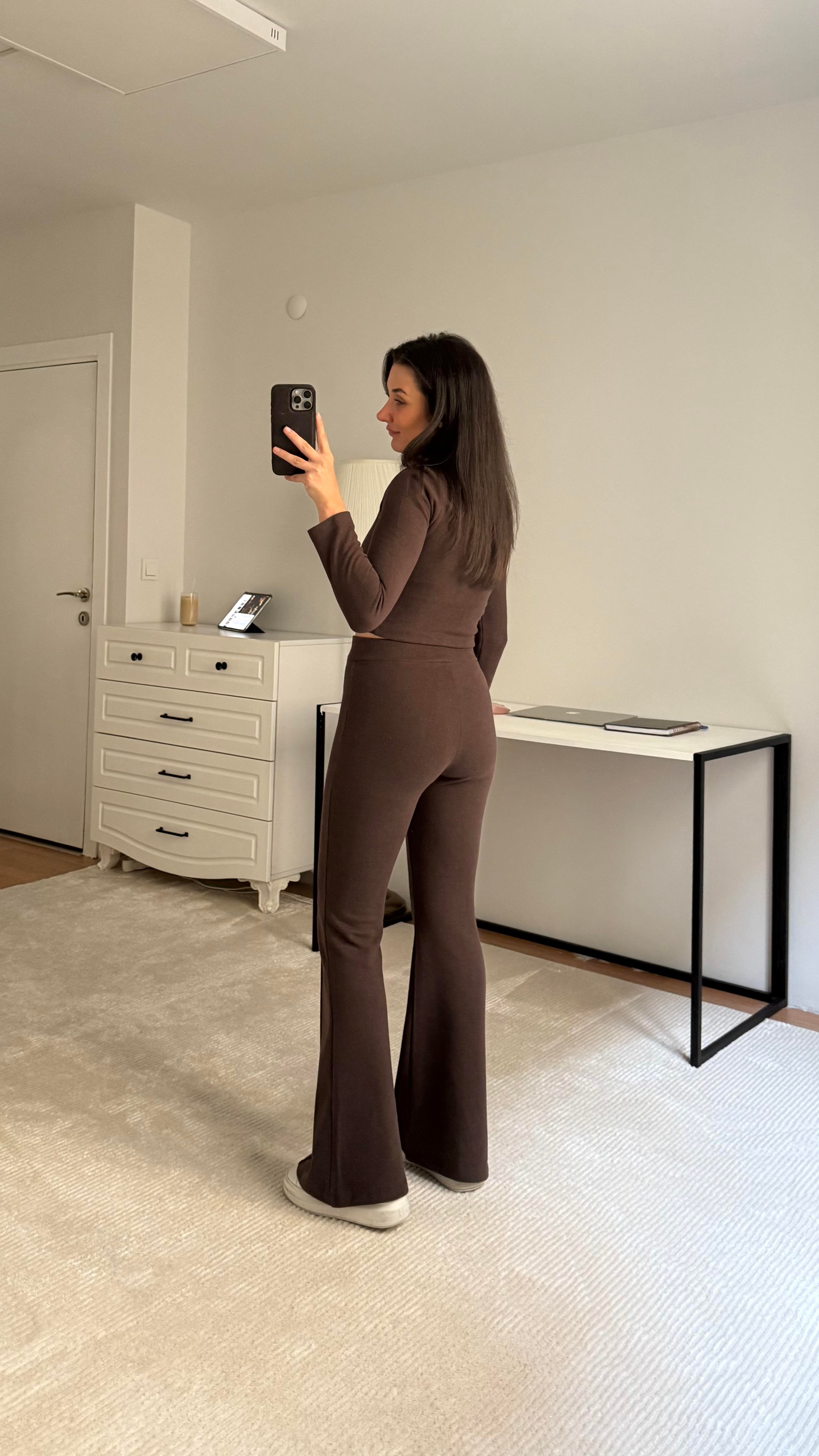 Selanik Dokuma Acı kahve İkili Basıc Takım