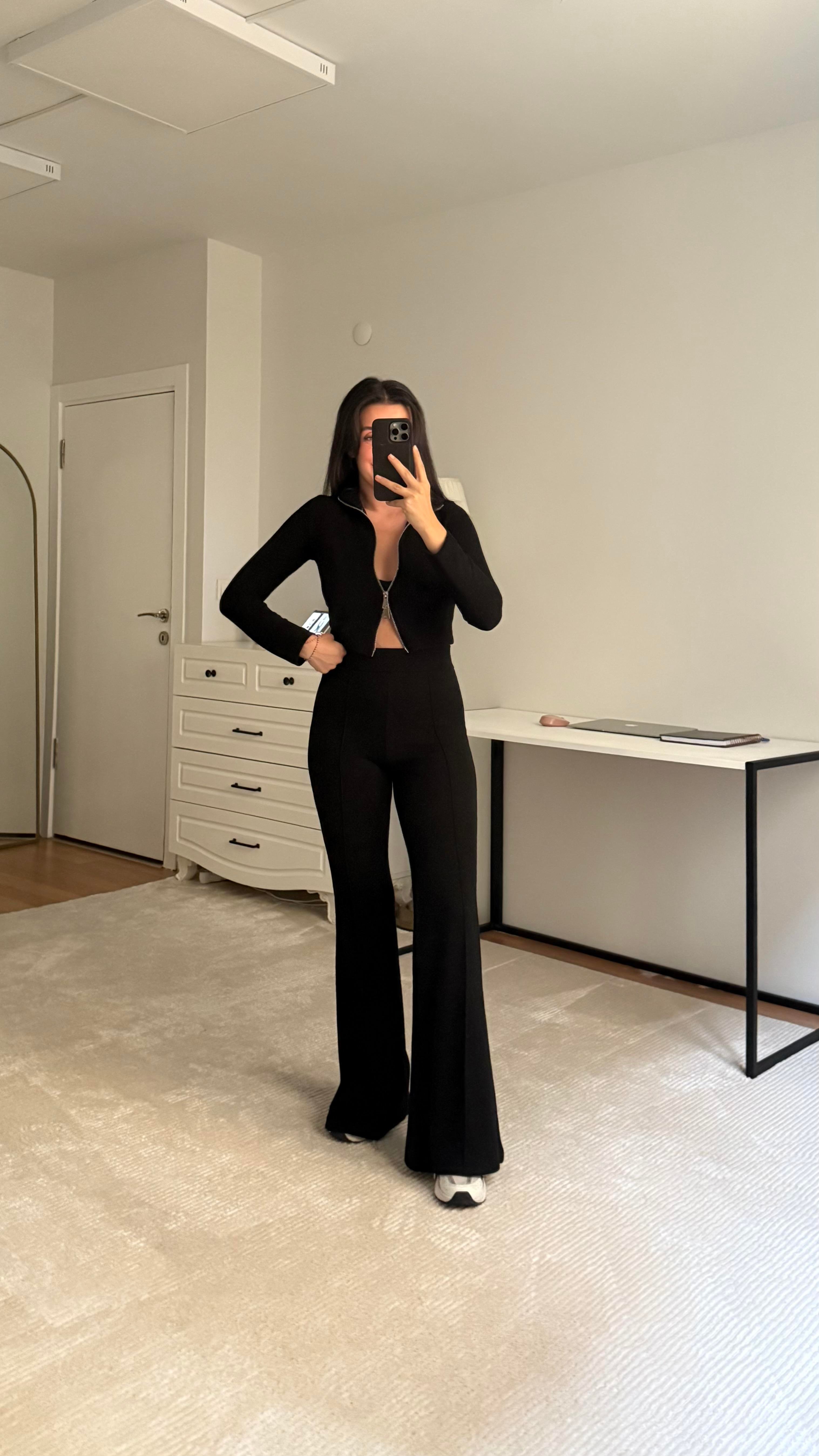 Selanik Dokuma Siyah İkili Basıc Takım