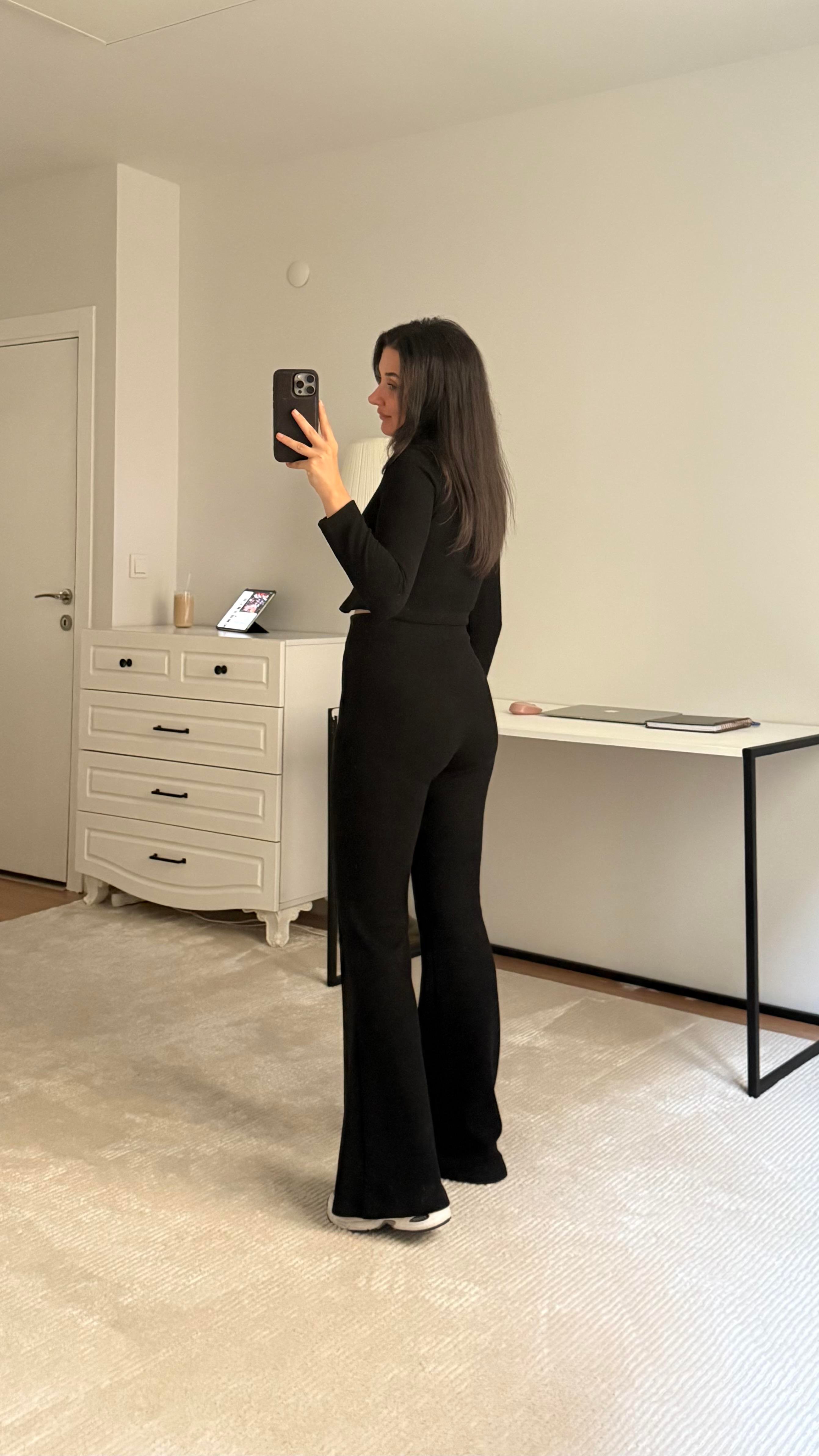 Selanik Dokuma Siyah İkili Basıc Takım