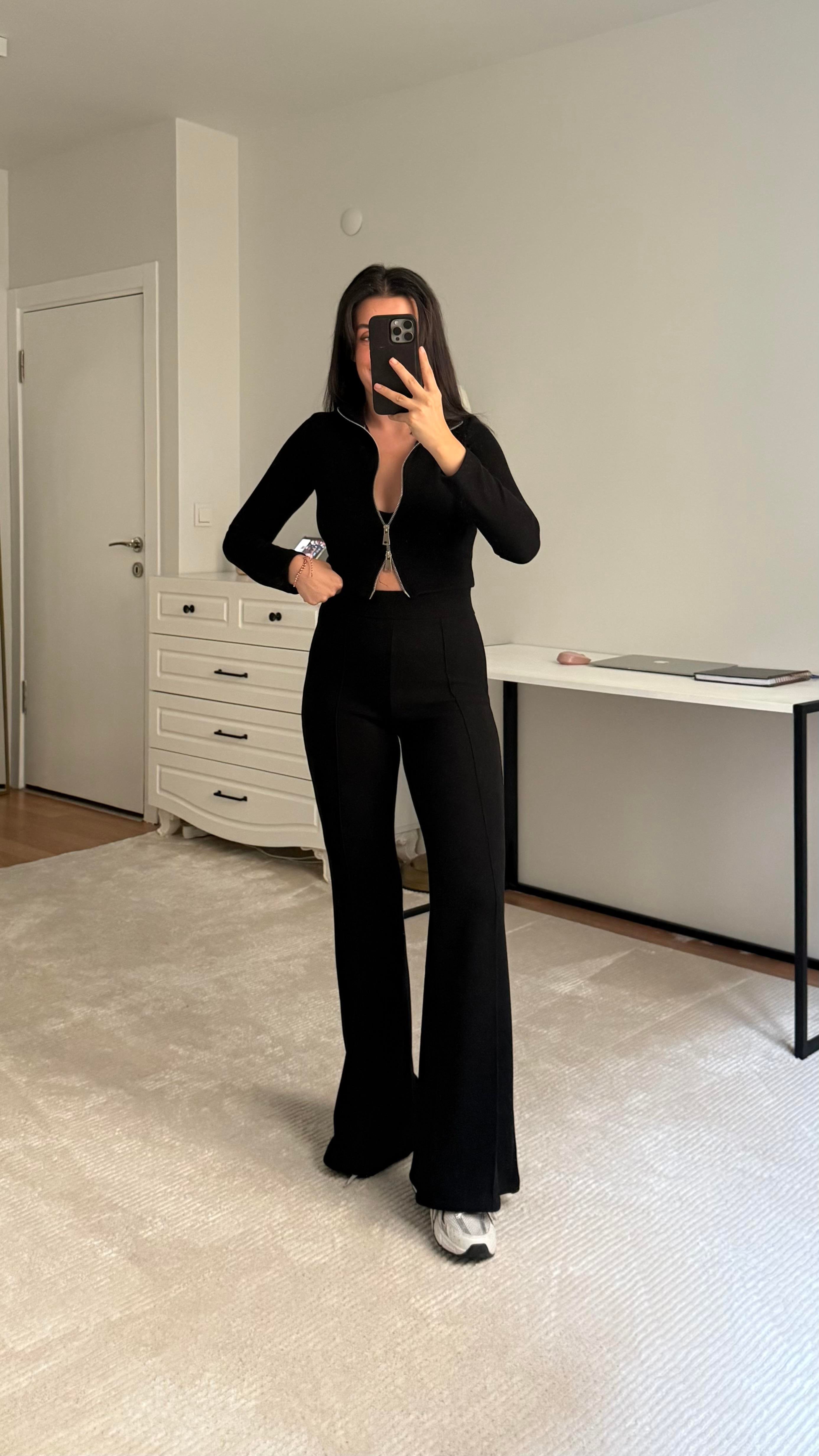 Selanik Dokuma Siyah İkili Basıc Takım